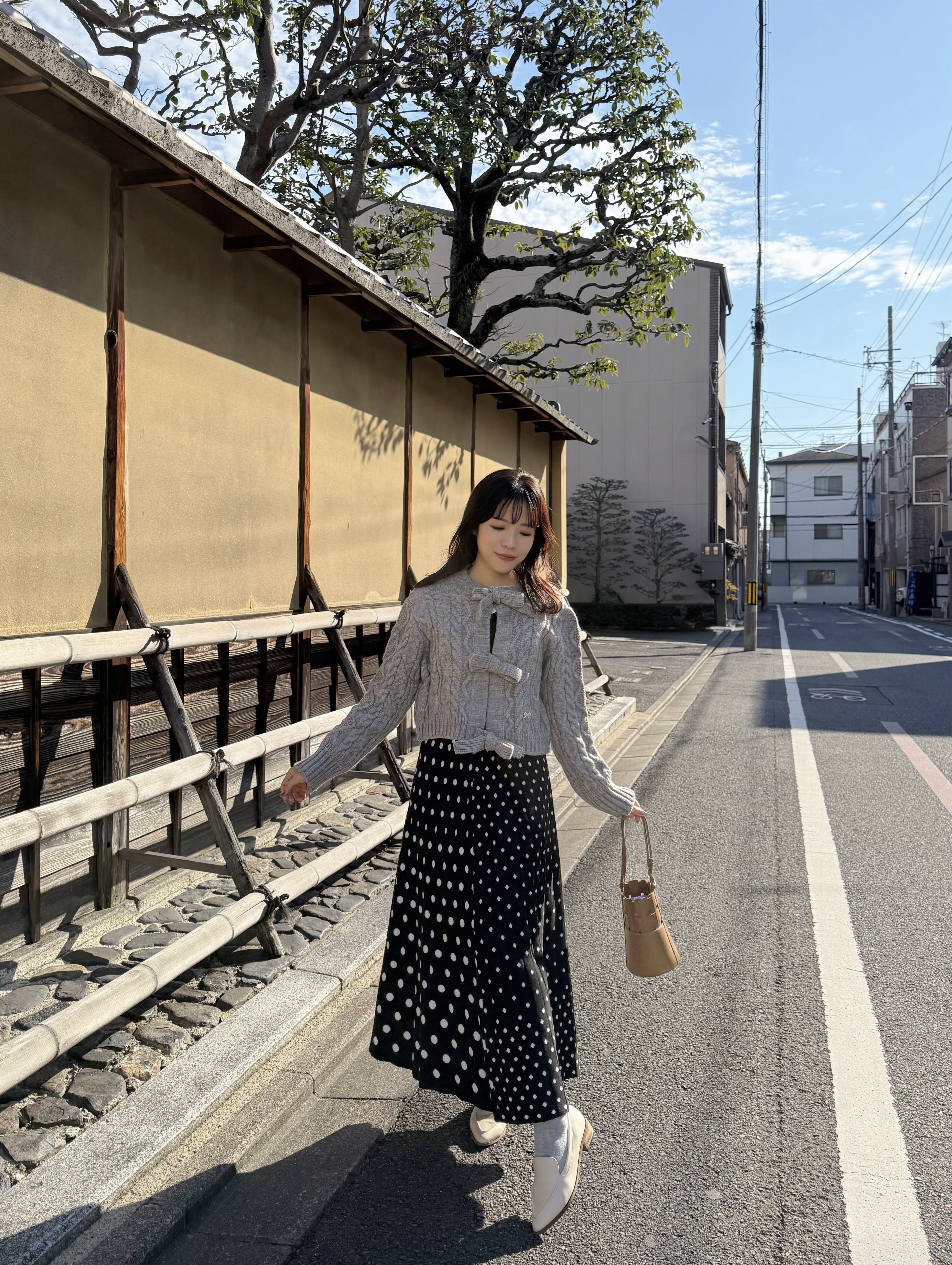 蝴蝶結羅紋短款冷外套