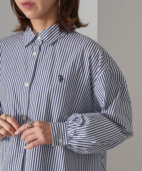 Polo刺繡logo長款恤衫