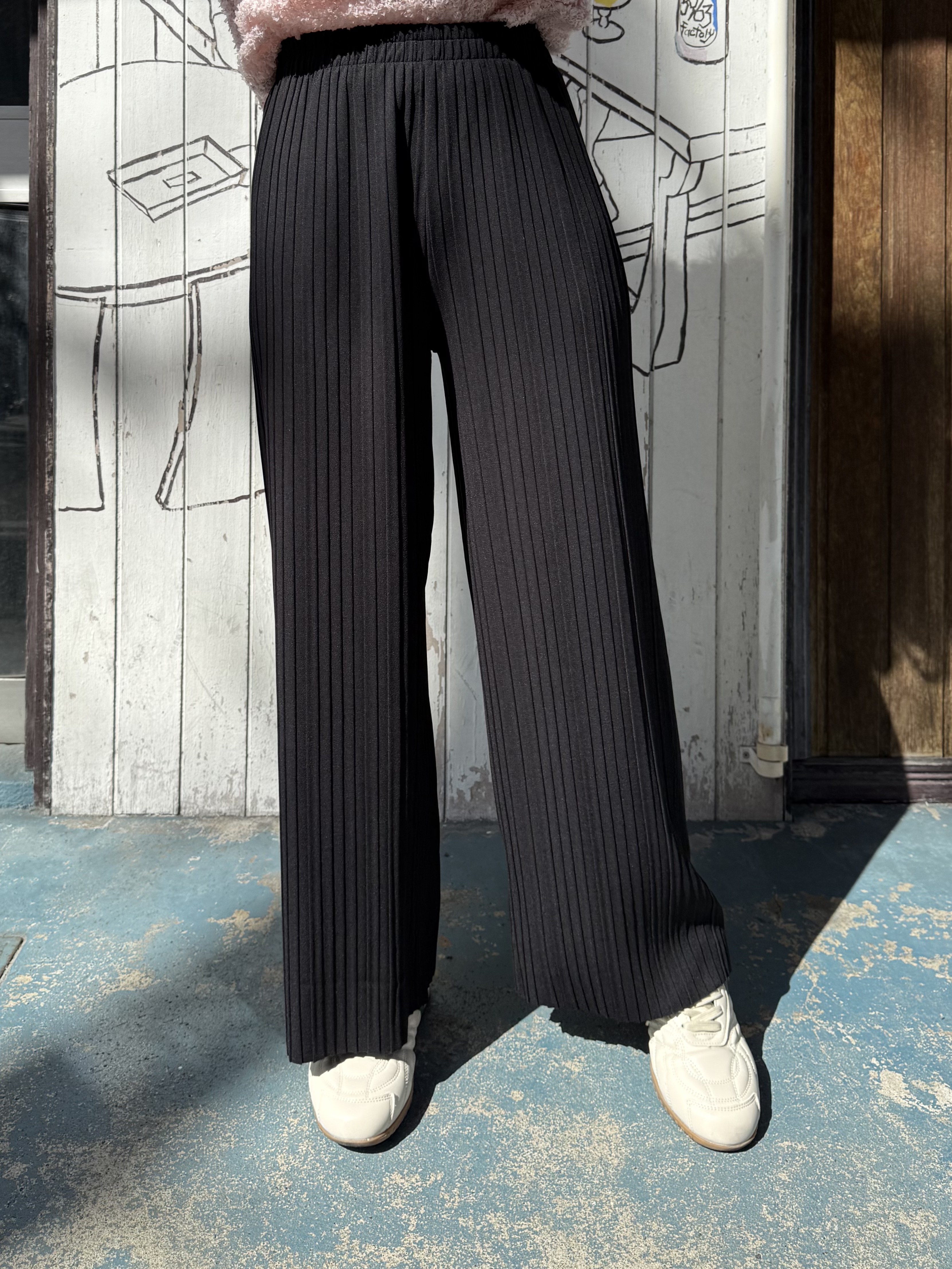 2色•可自行剪裁百摺長褲