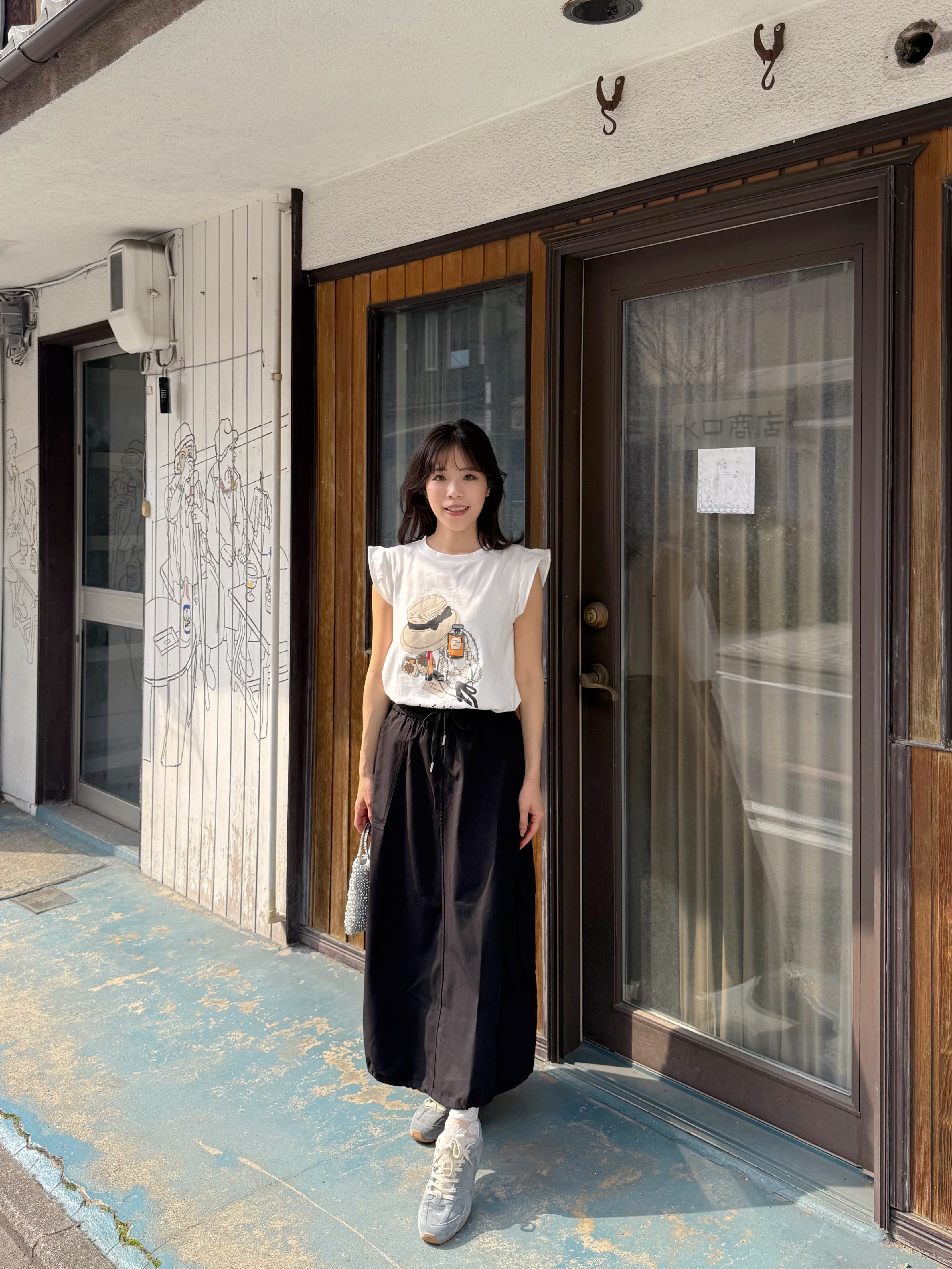 淨色泡泡有袋A line裙