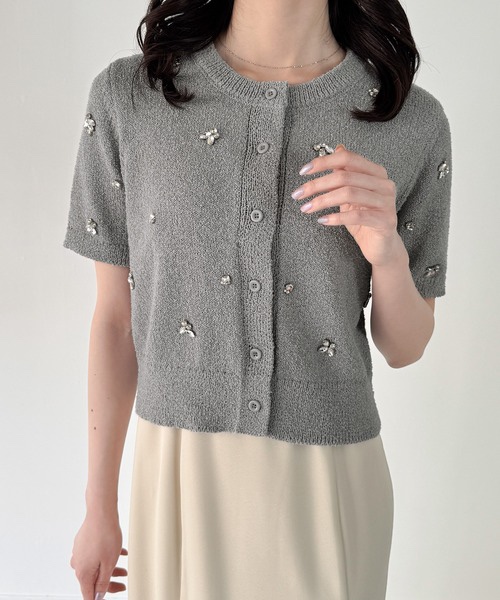 圓領短袖針織外套