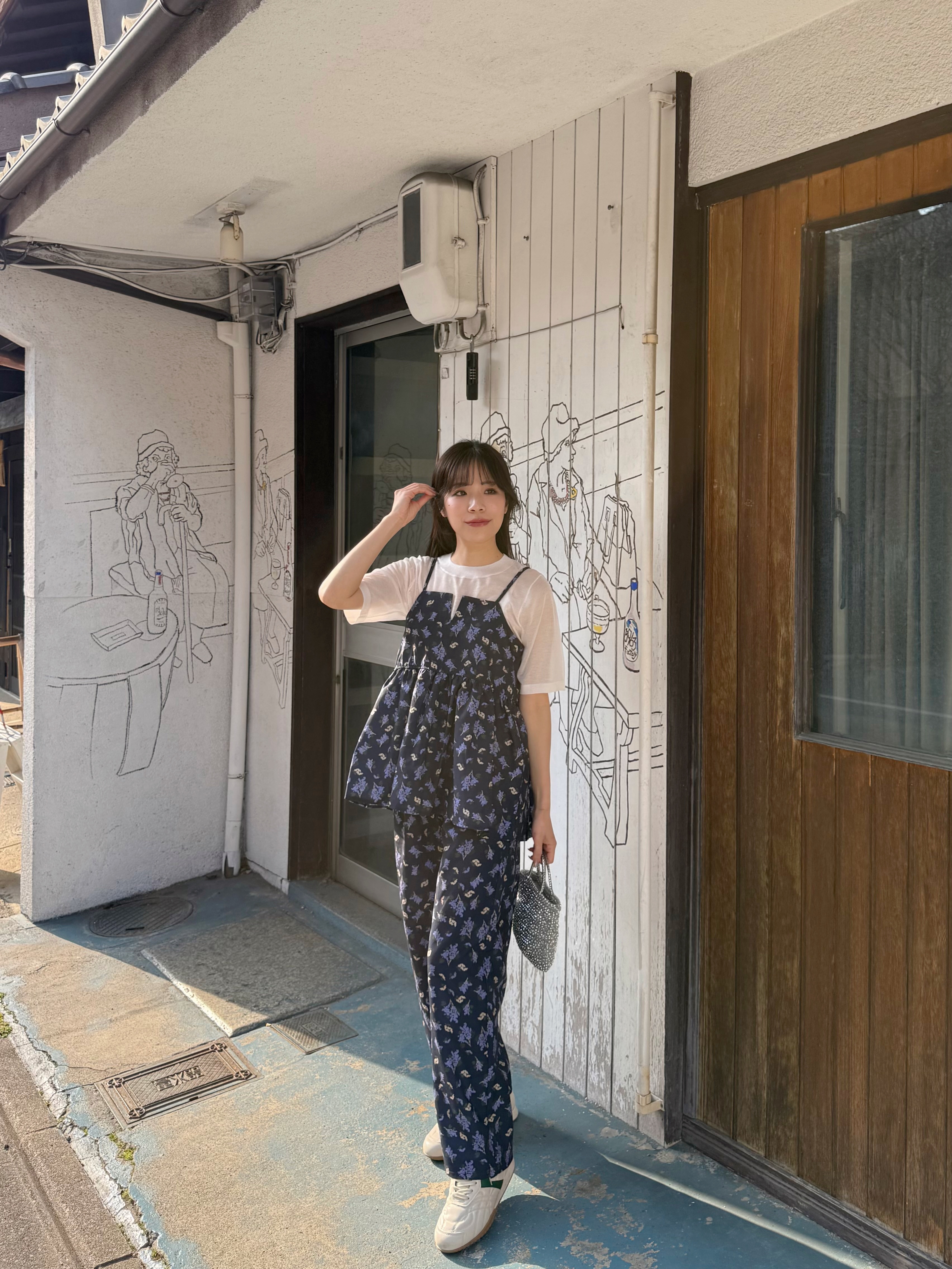 紫藤花傘攞吊帶背心 + 長褲套裝