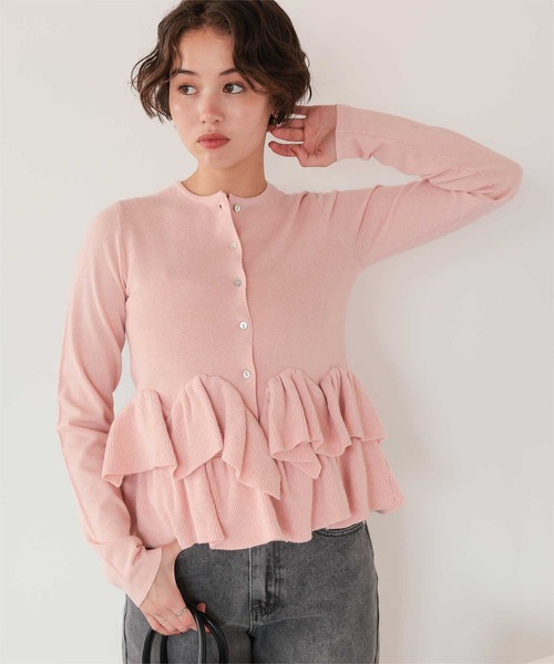 11色•S-LL•荷葉邊下擺針織外套