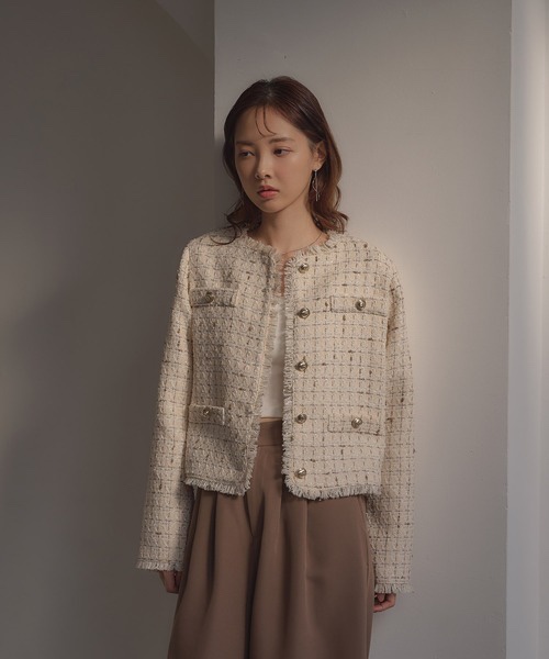 3色•小香風Tweed外套