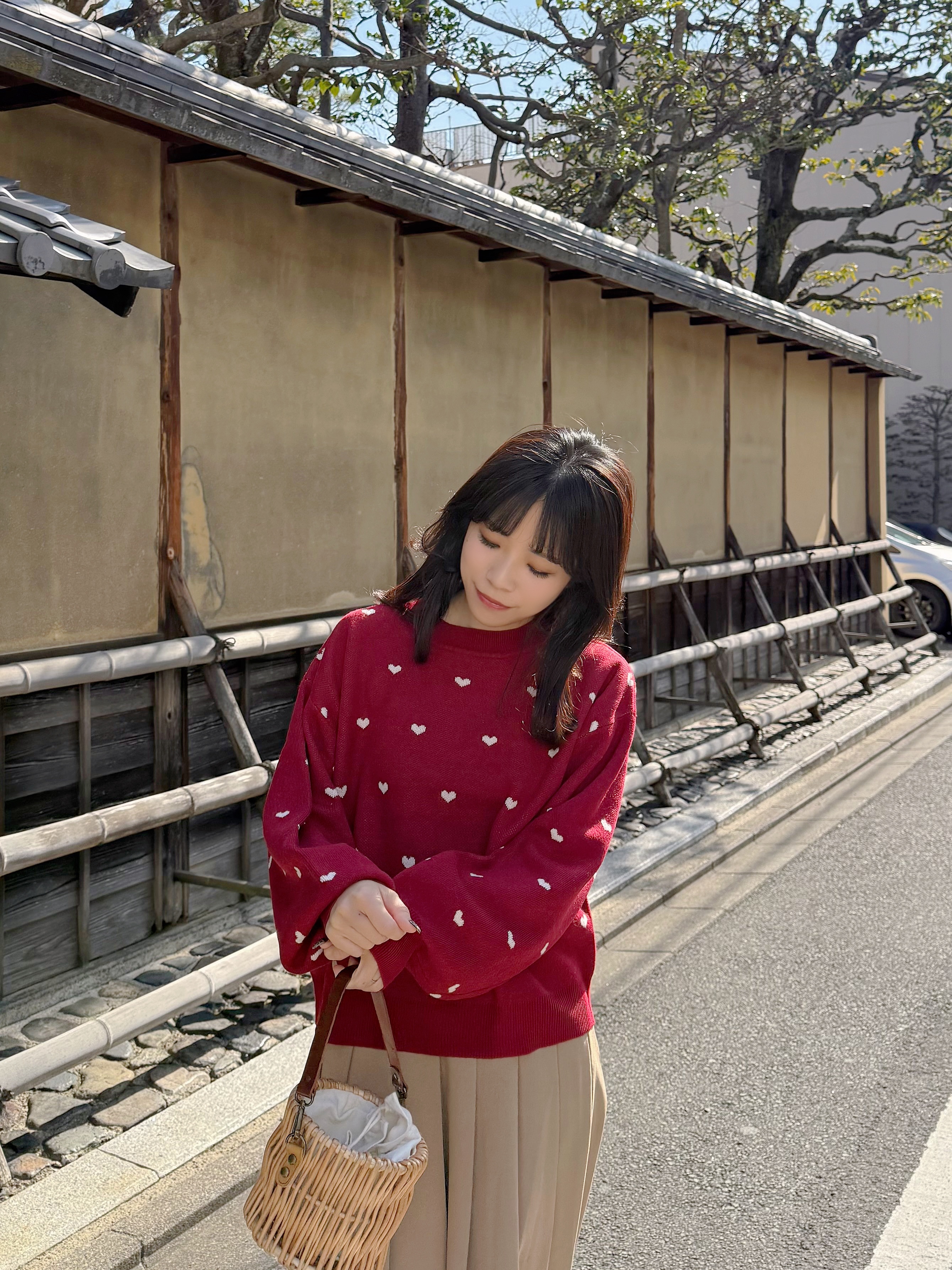 3色•心心針織上衣