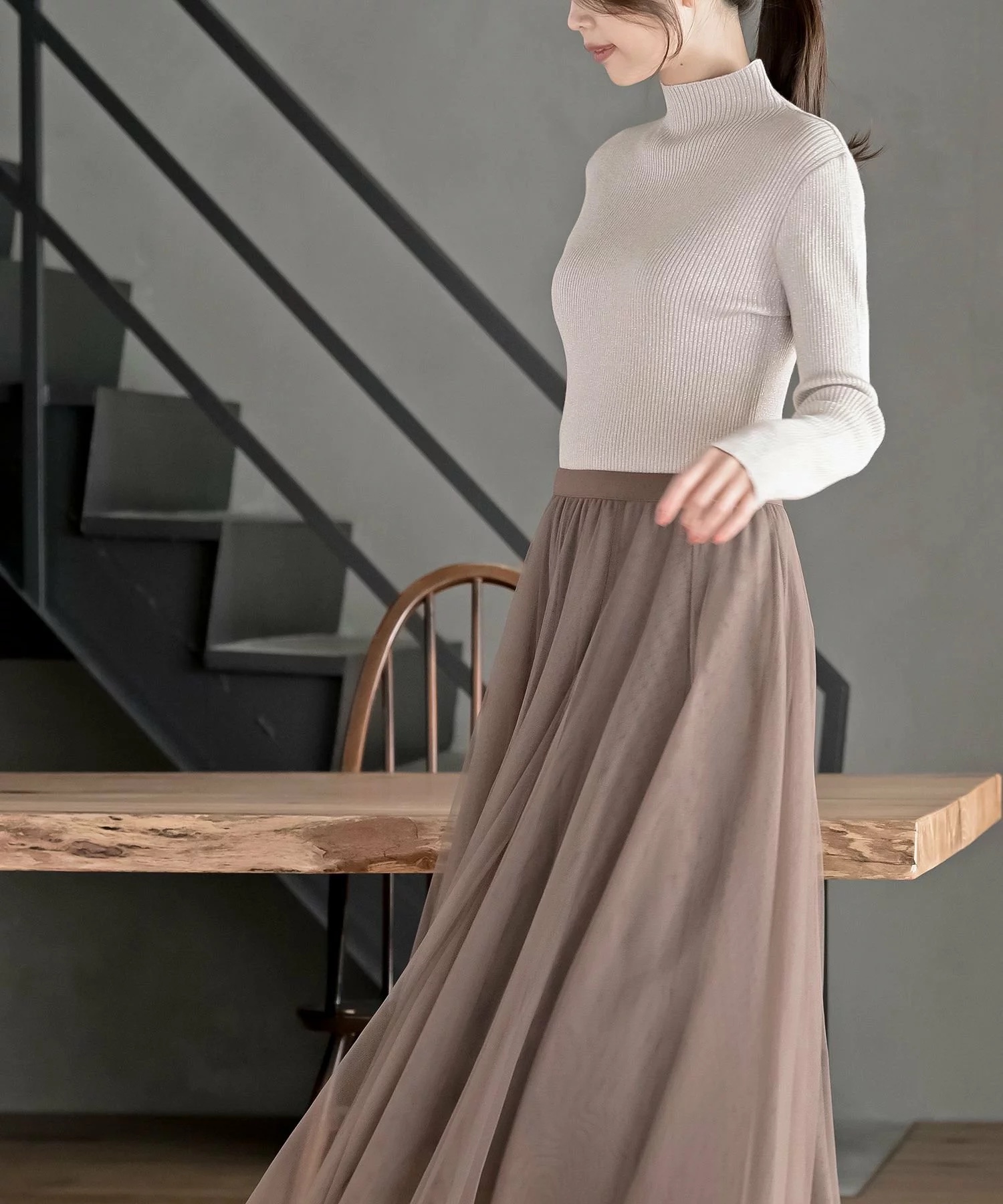 閃閃企領針織上衣