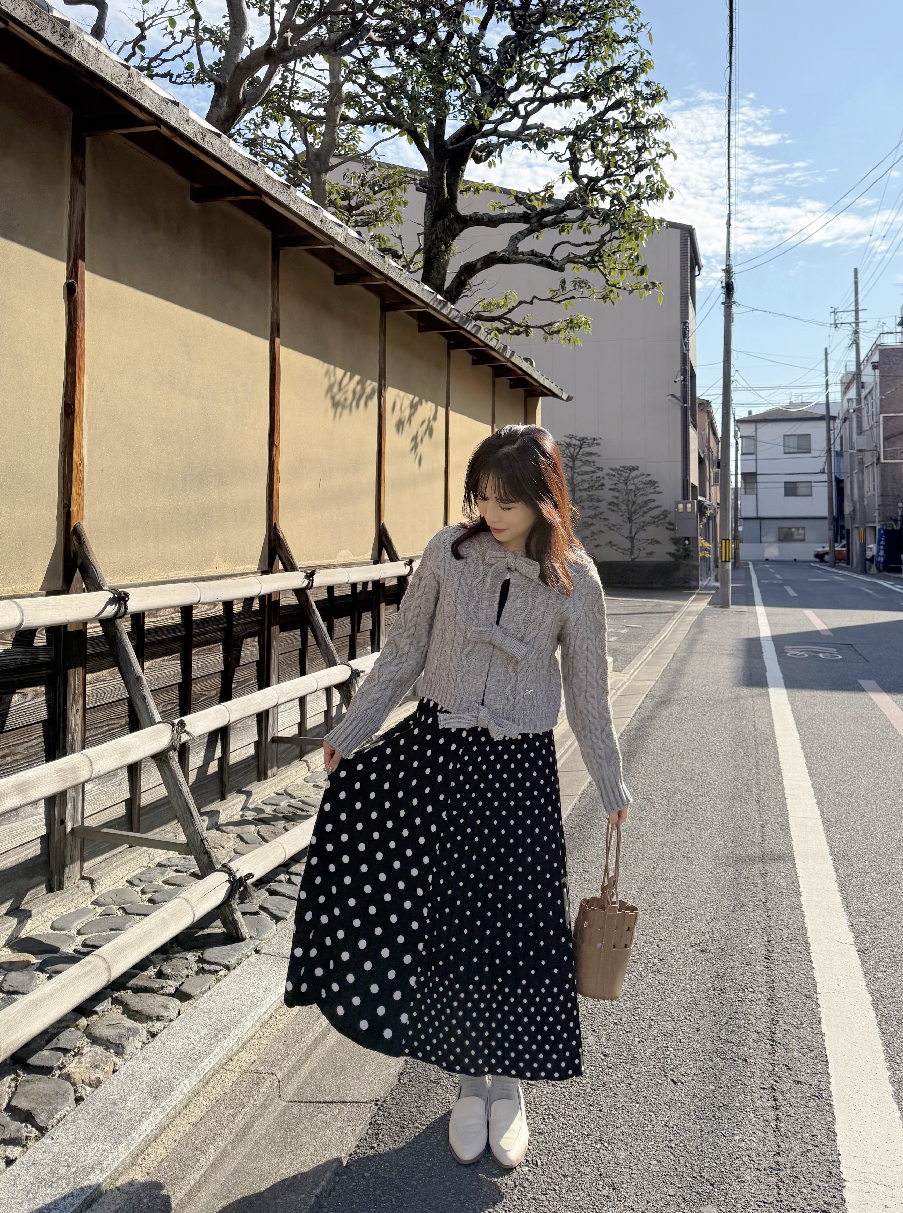 2色•蝴蝶結羅紋短款冷外套