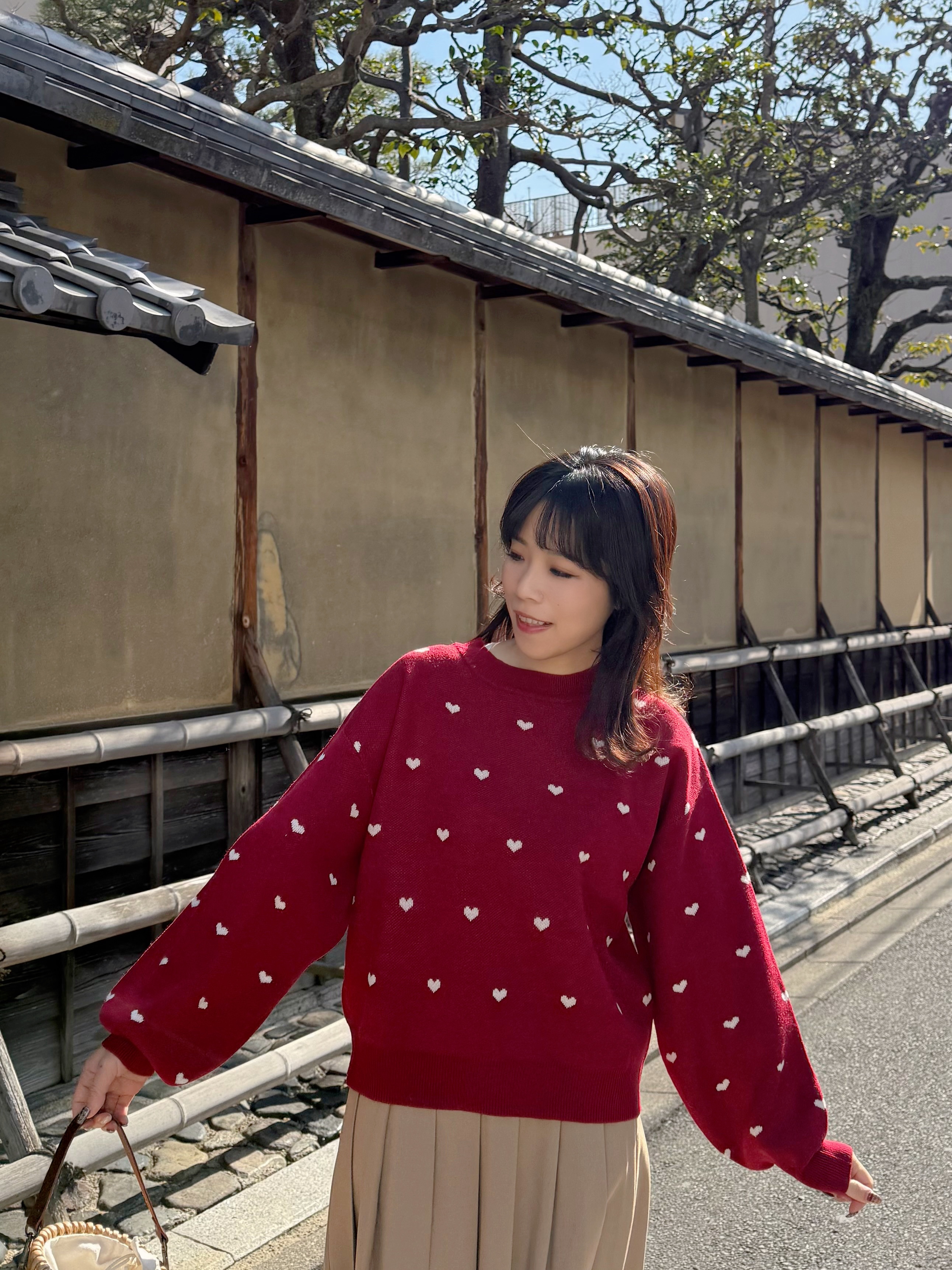 3色•心心針織上衣