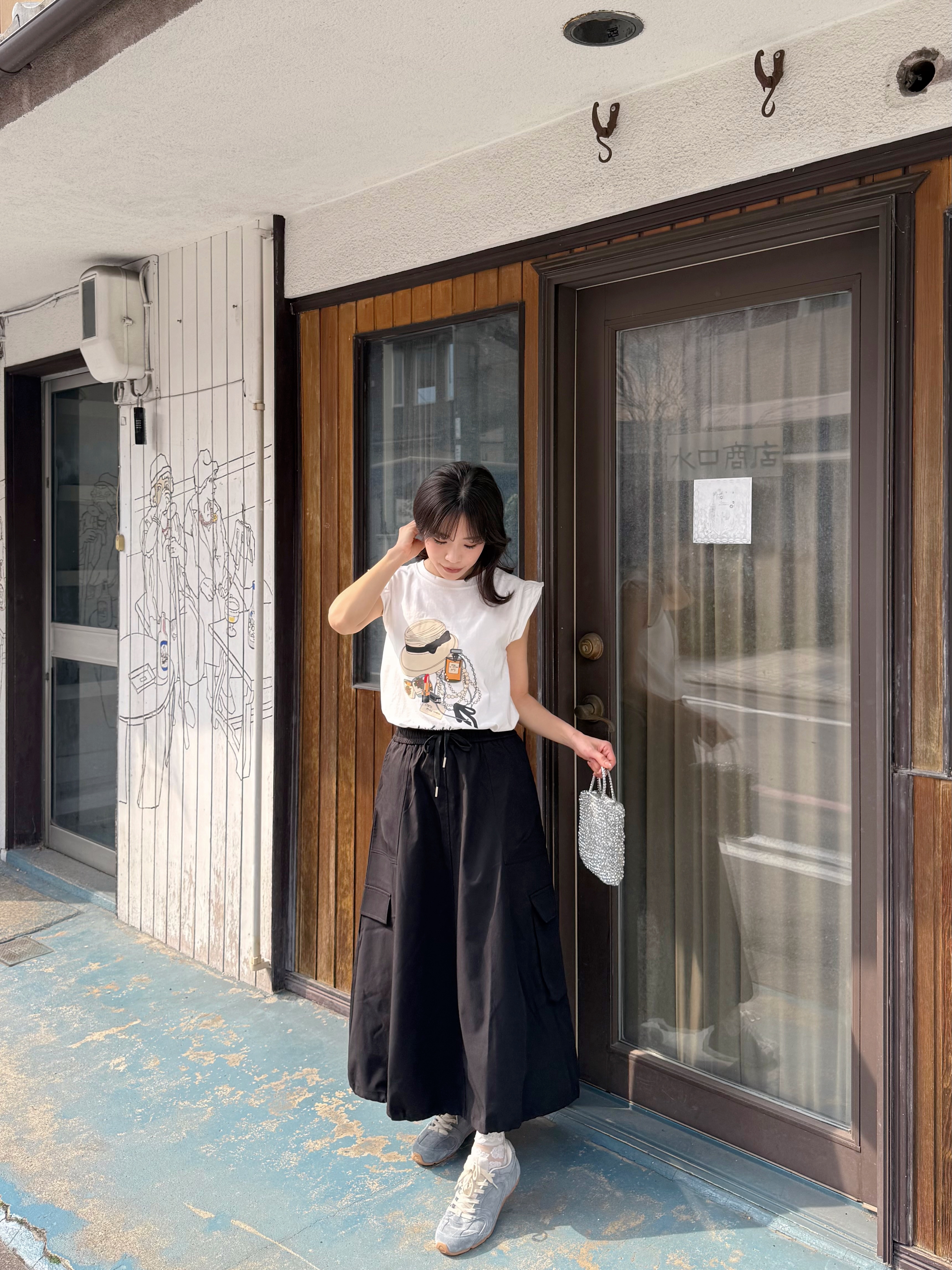 淨色泡泡有袋A line裙