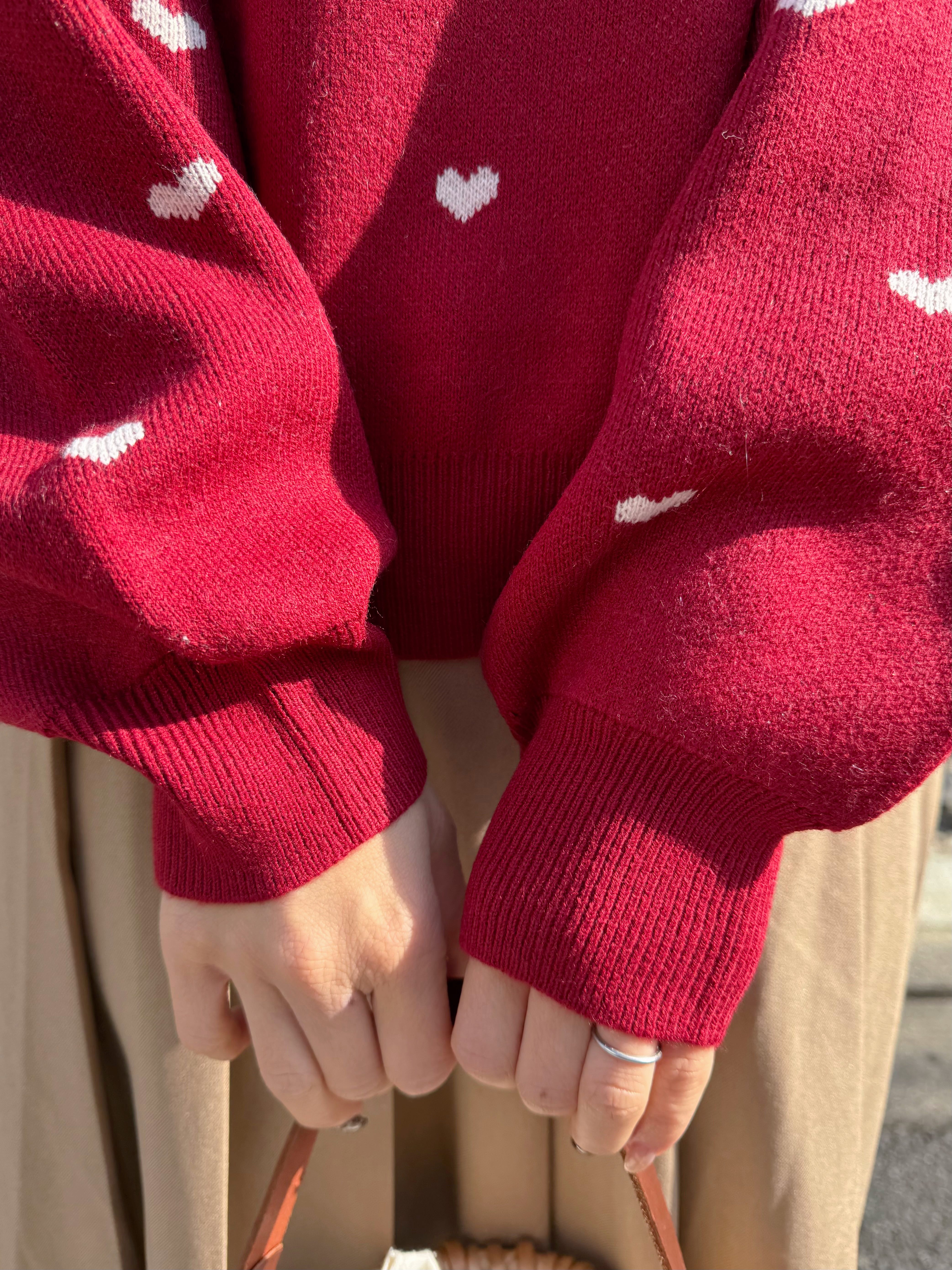 3色•心心針織上衣