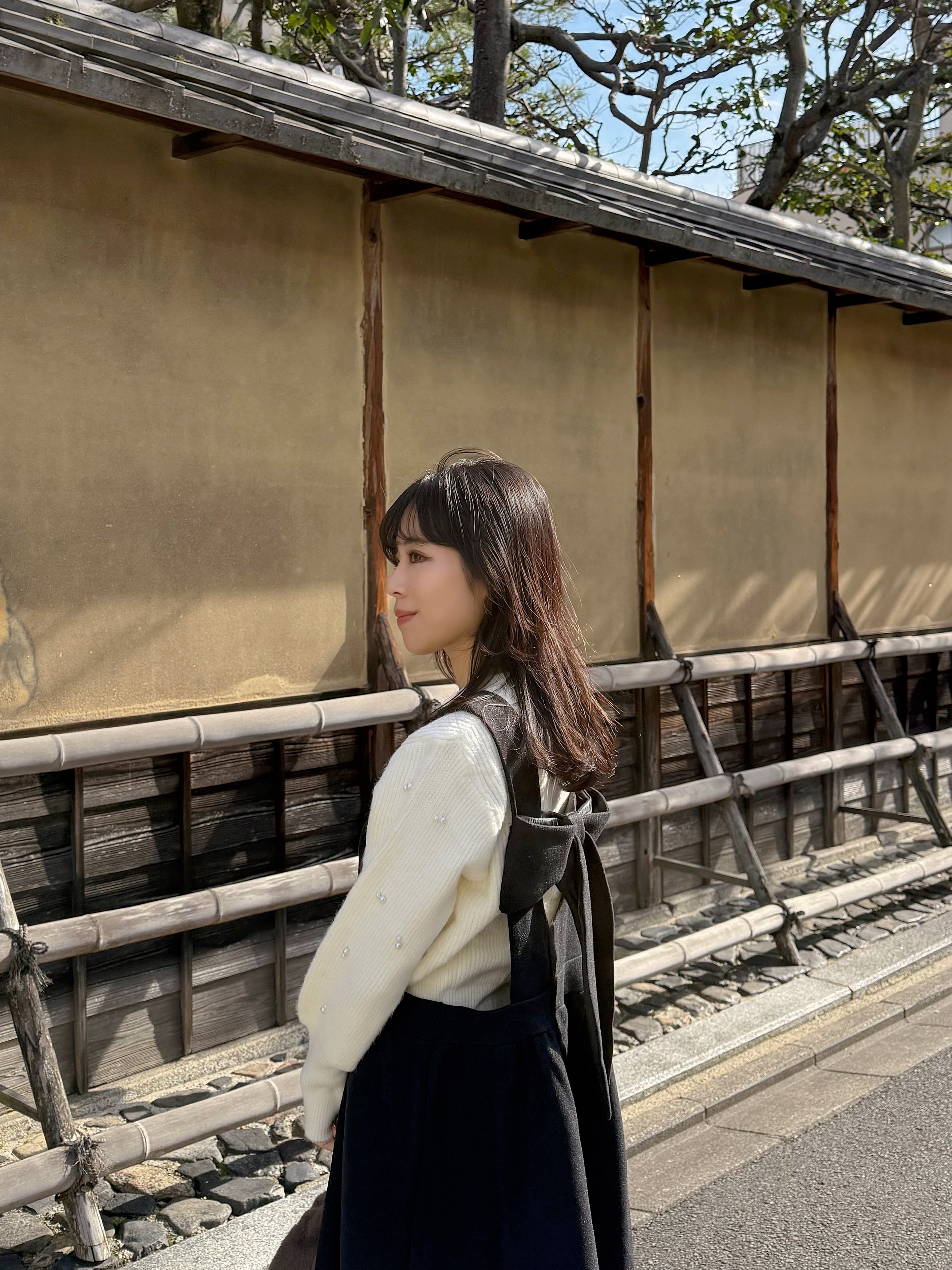 2色•2Way前後蝴蝶結薄絨連身裙