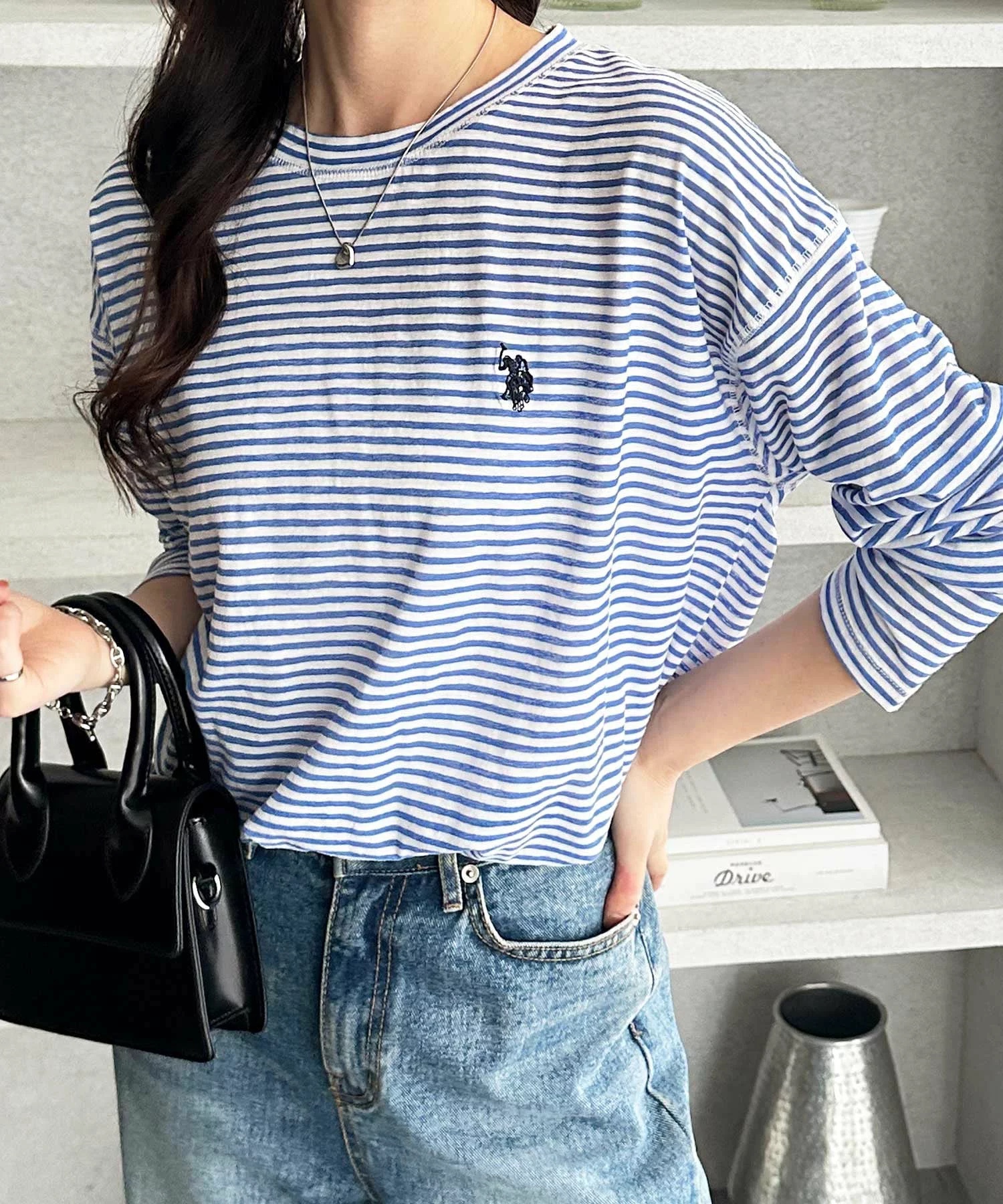 6色•Polo薄款刺繡Logo Tee