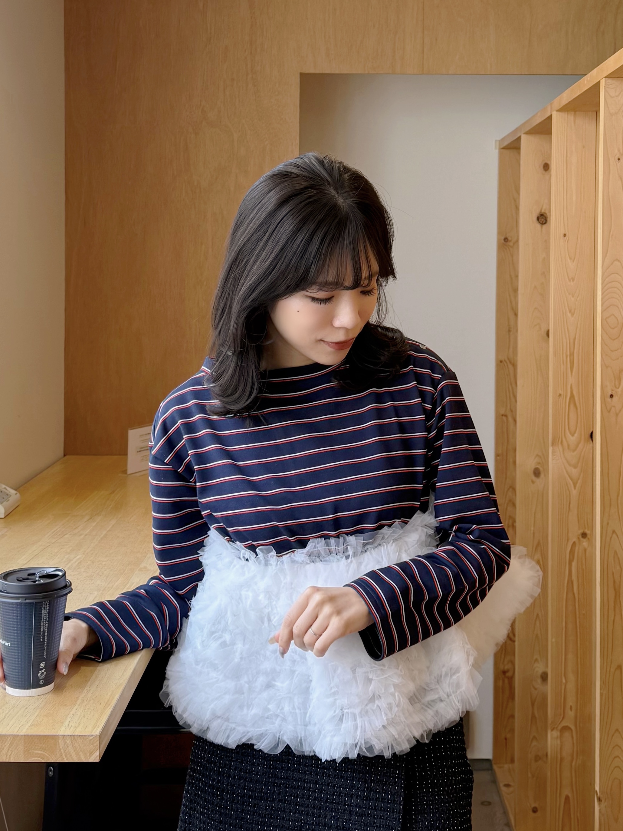 SpecialPrice•3色•紗紗間條上衣