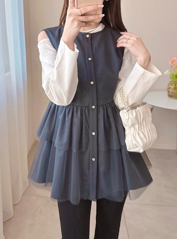 紗紗背心娃娃外套