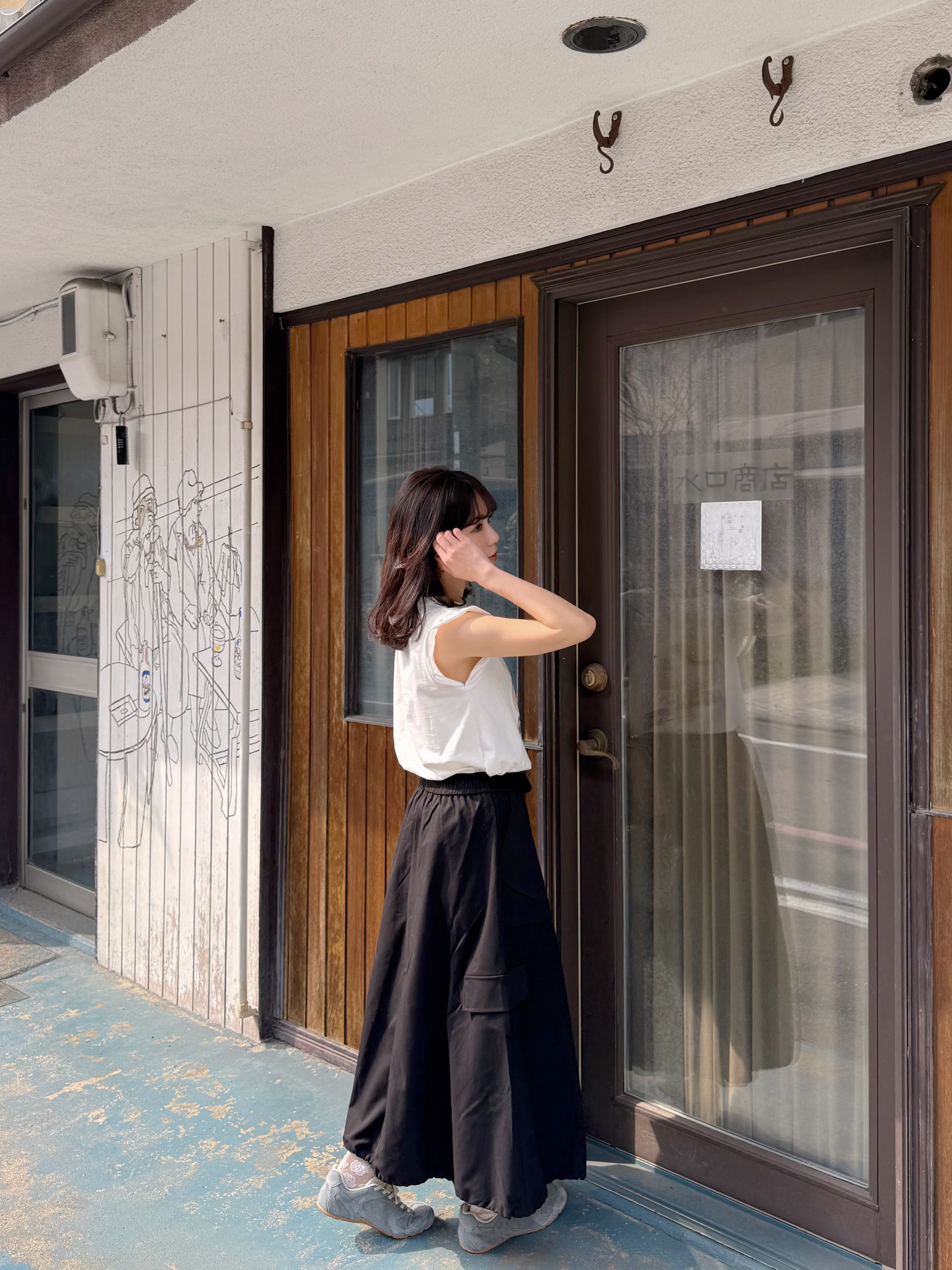 香水草編帽飄飄袖Tee