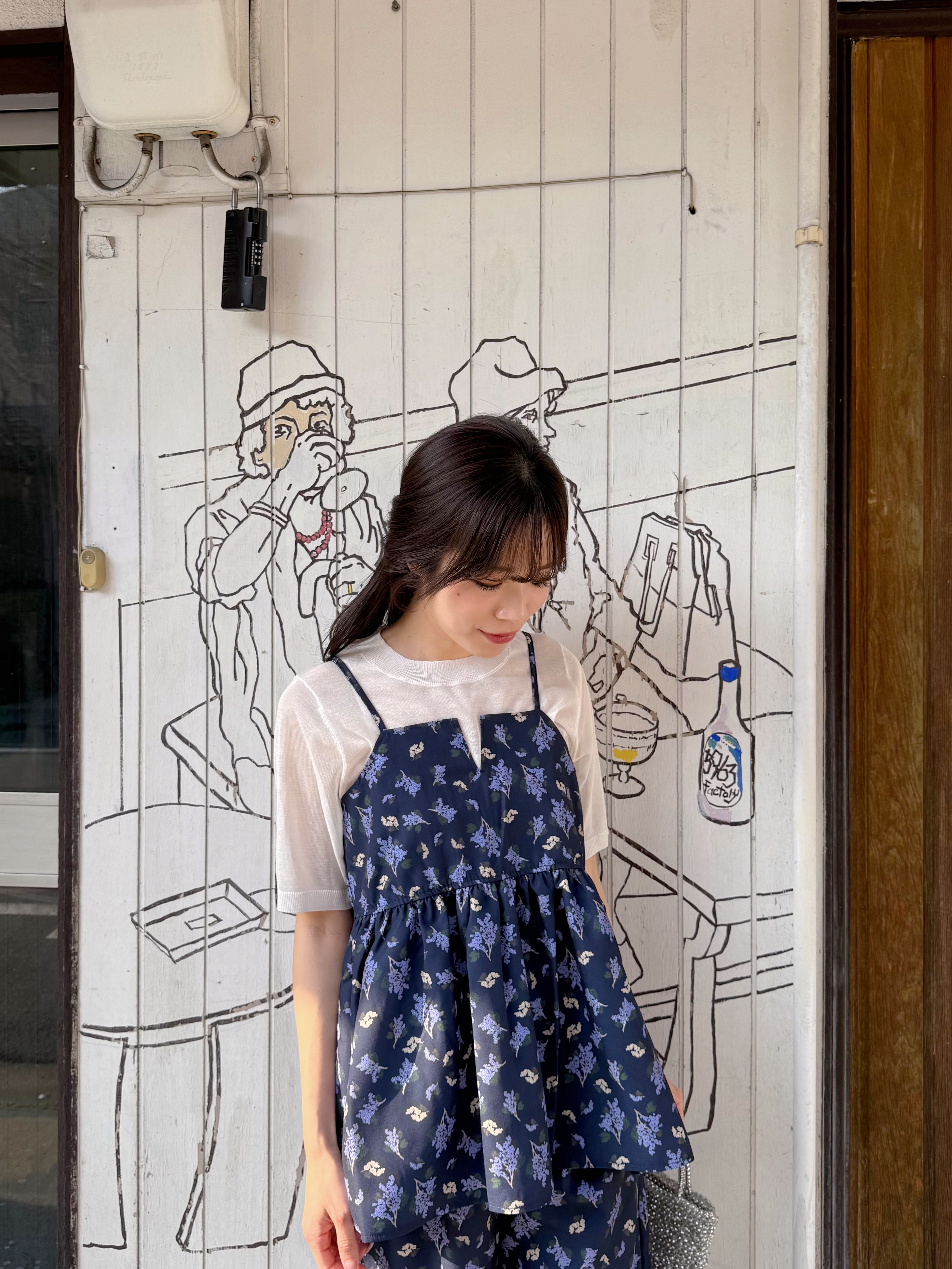 紫藤花傘攞吊帶背心 + 長褲套裝