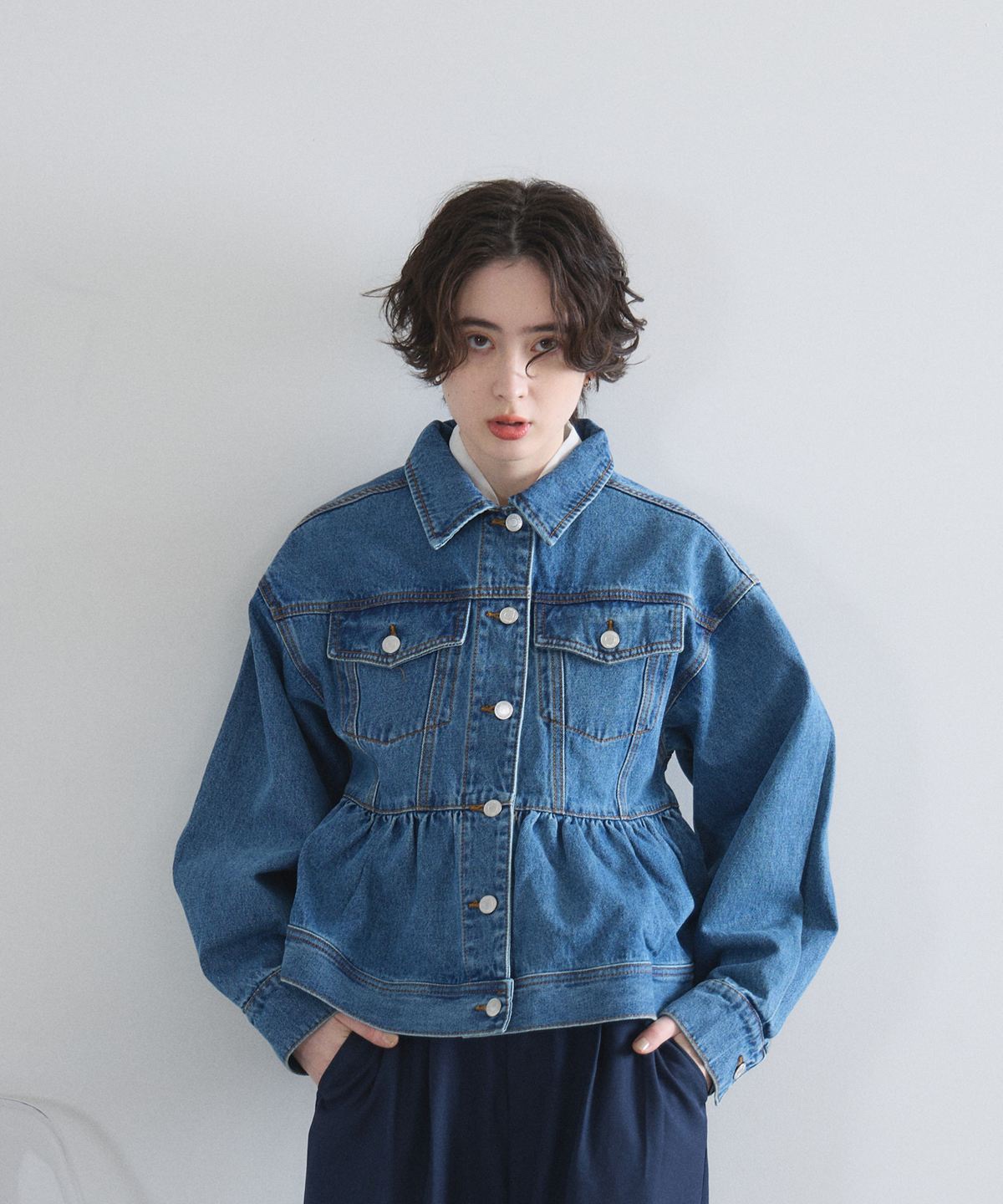 2色•傘尾牛仔外套