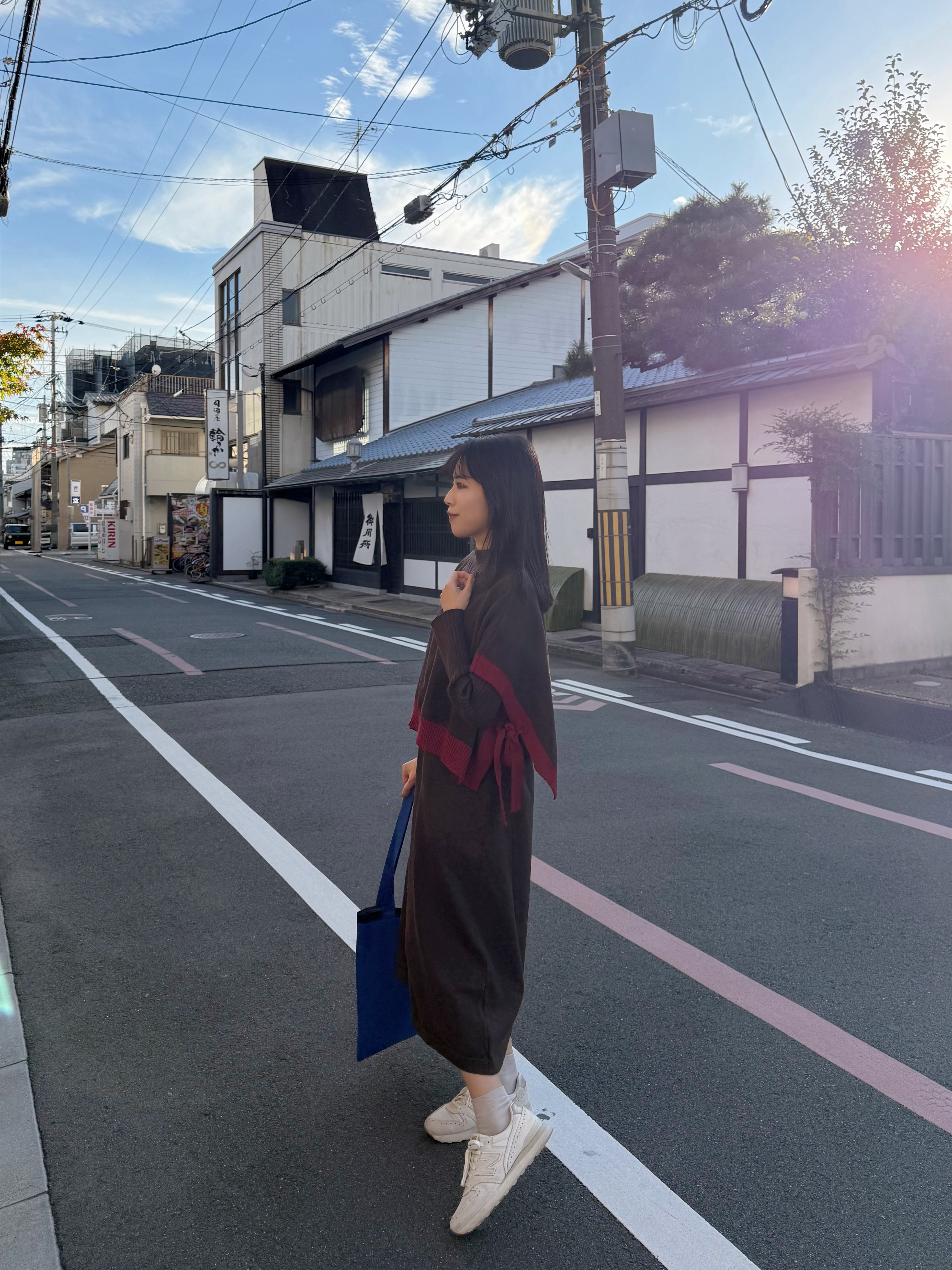 2種長度•10色•拼色斗蓬針織連身裙