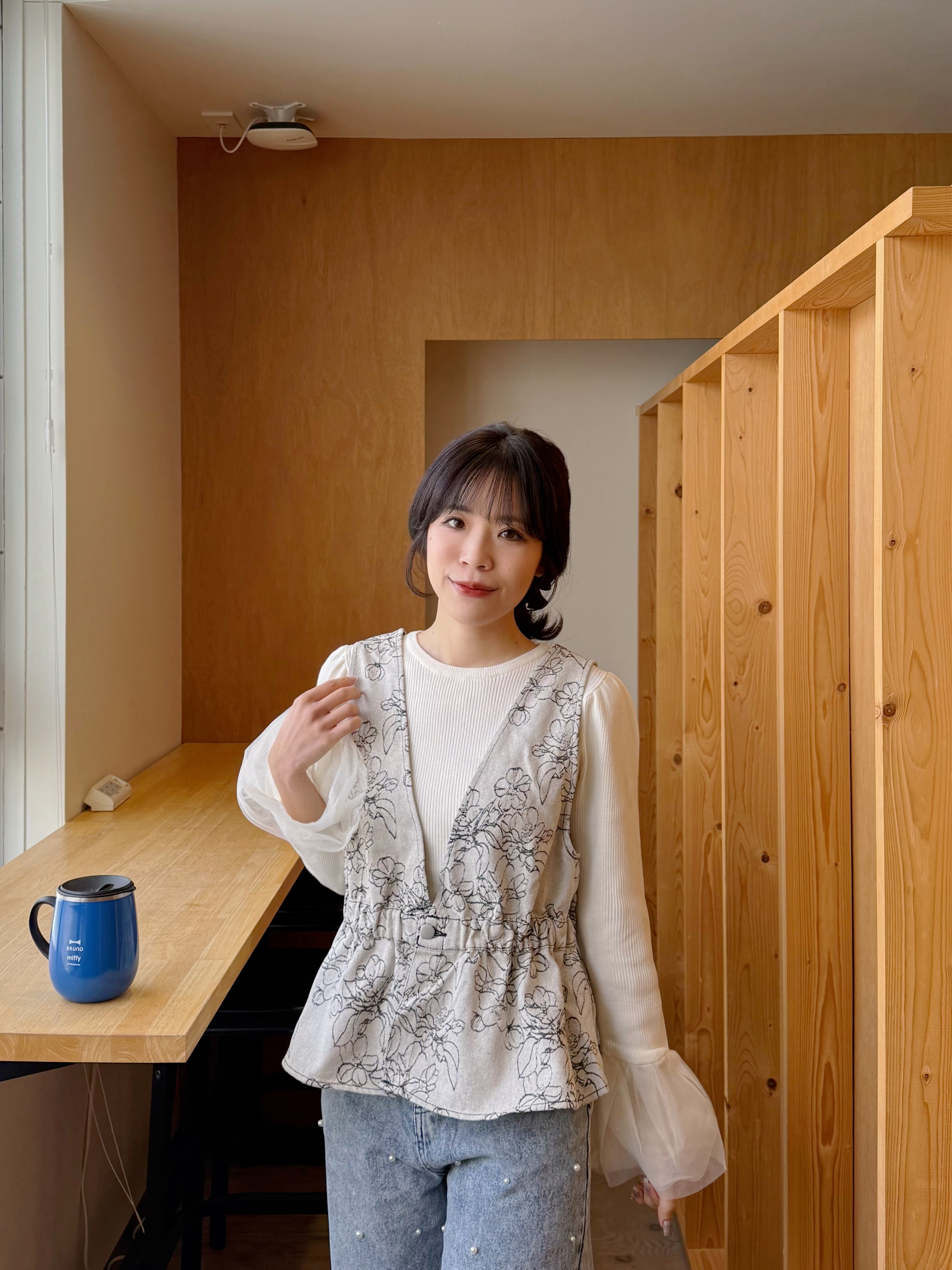 V領牛仔背心外套