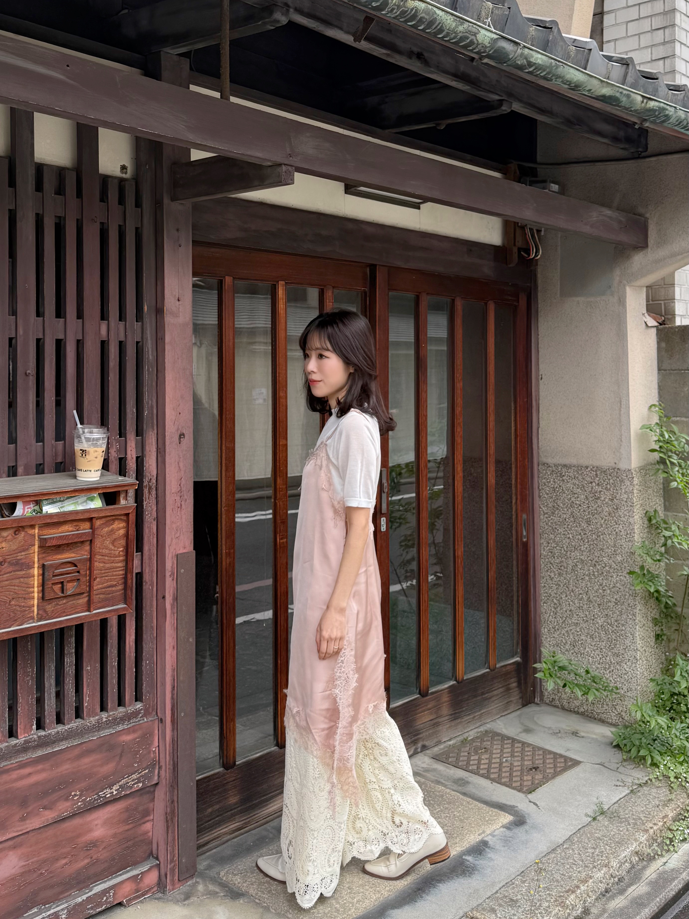 3色•蕾絲長款吊帶上衣