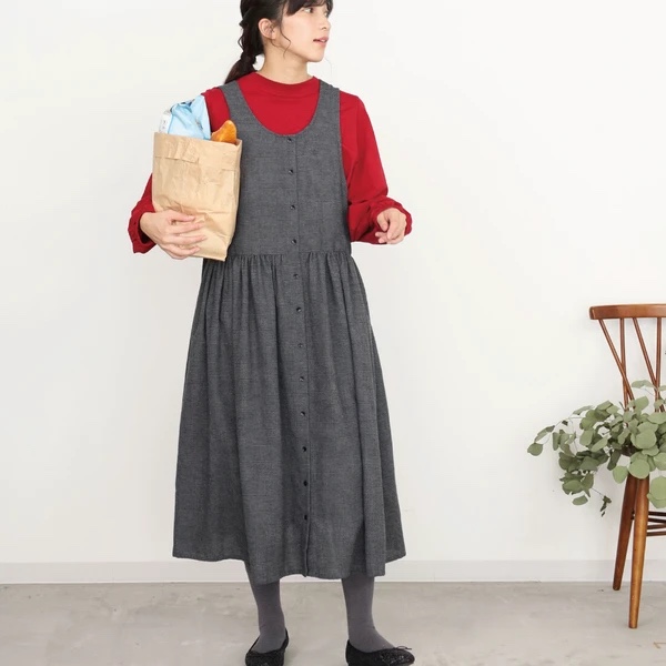 2Way前後格仔背心連身裙