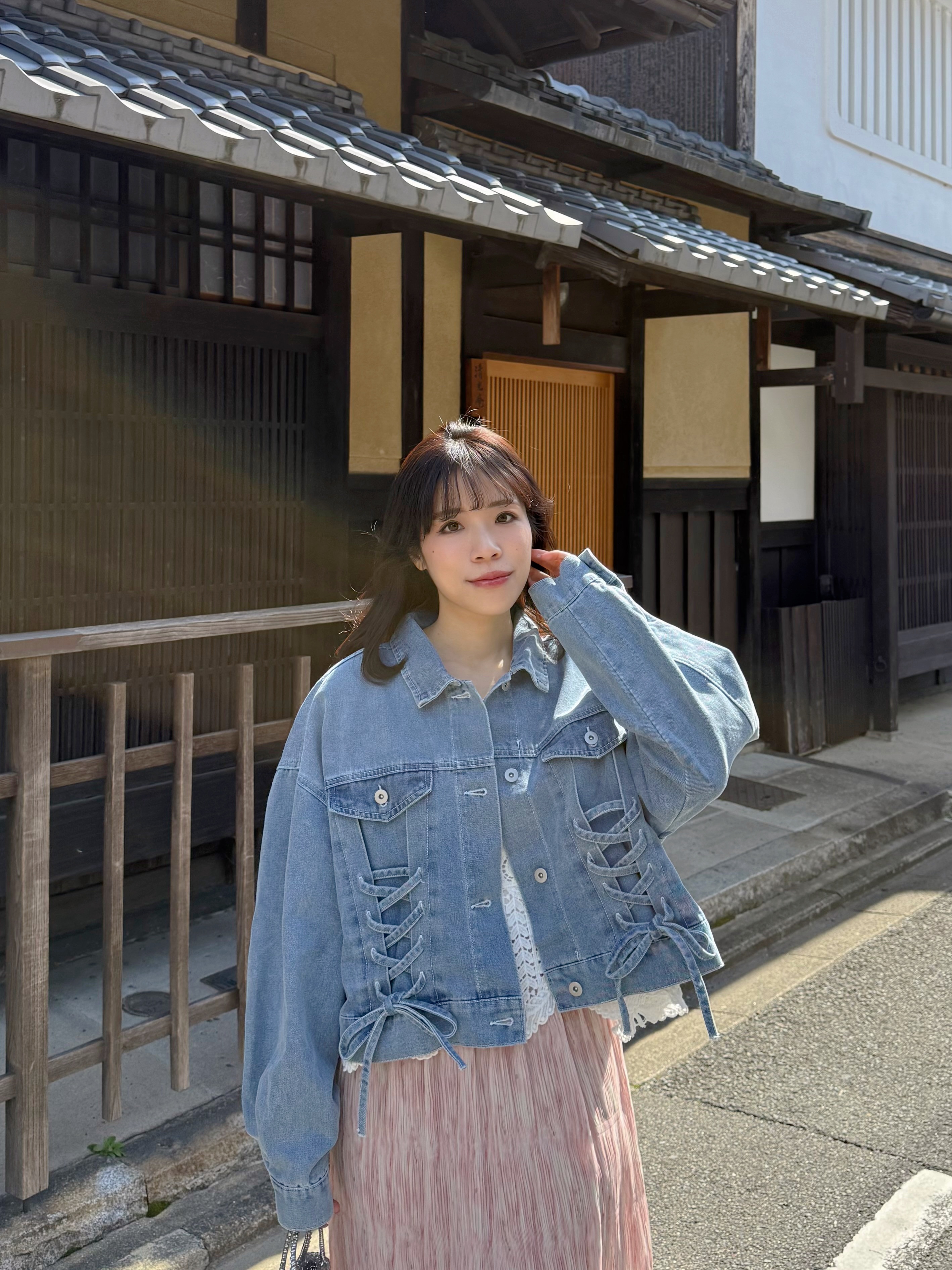 3色•蝴蝶結牛仔外套