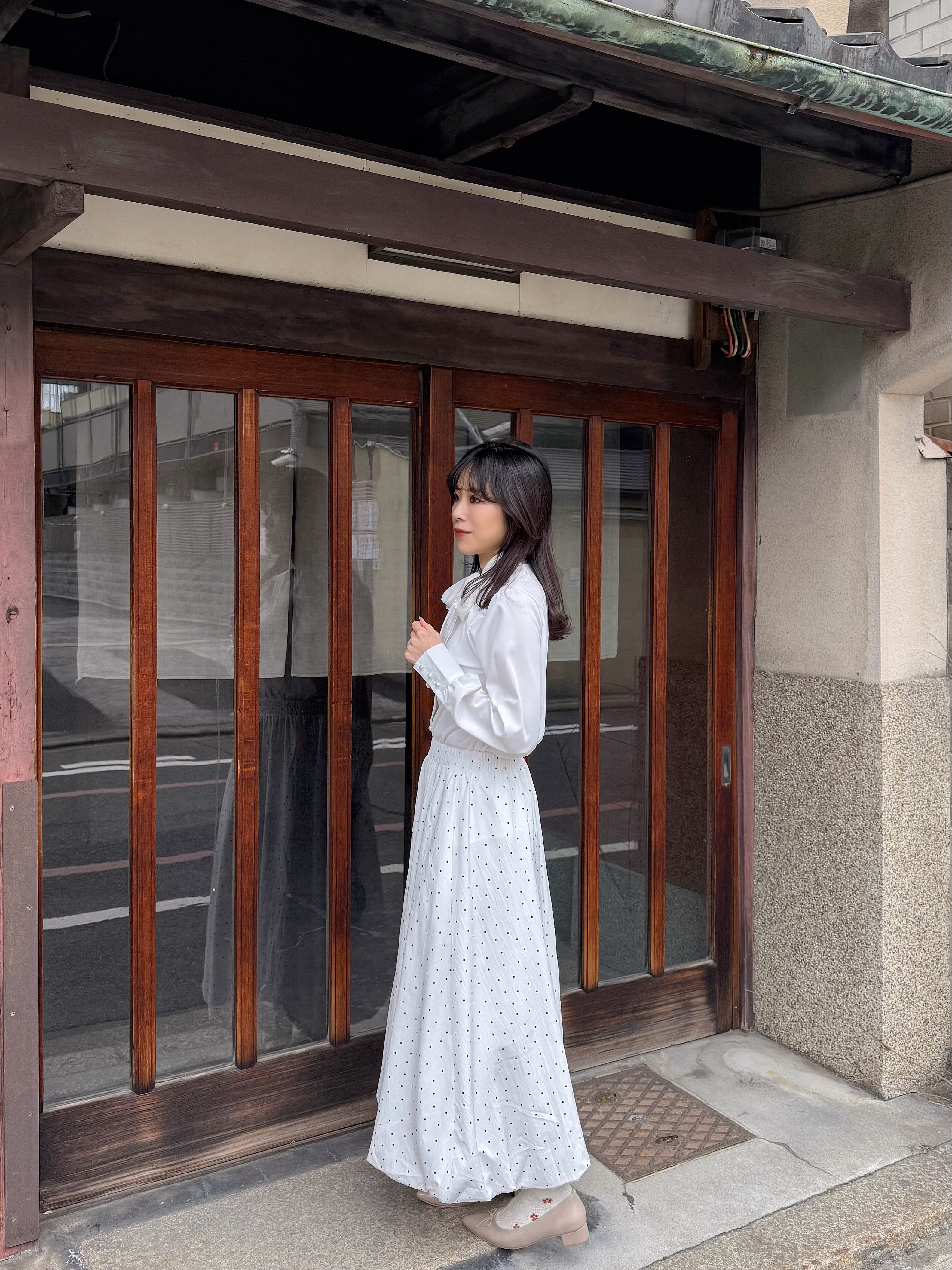 SpecialPrice•3色•蕾絲蝴蝶結領雪紡上衣