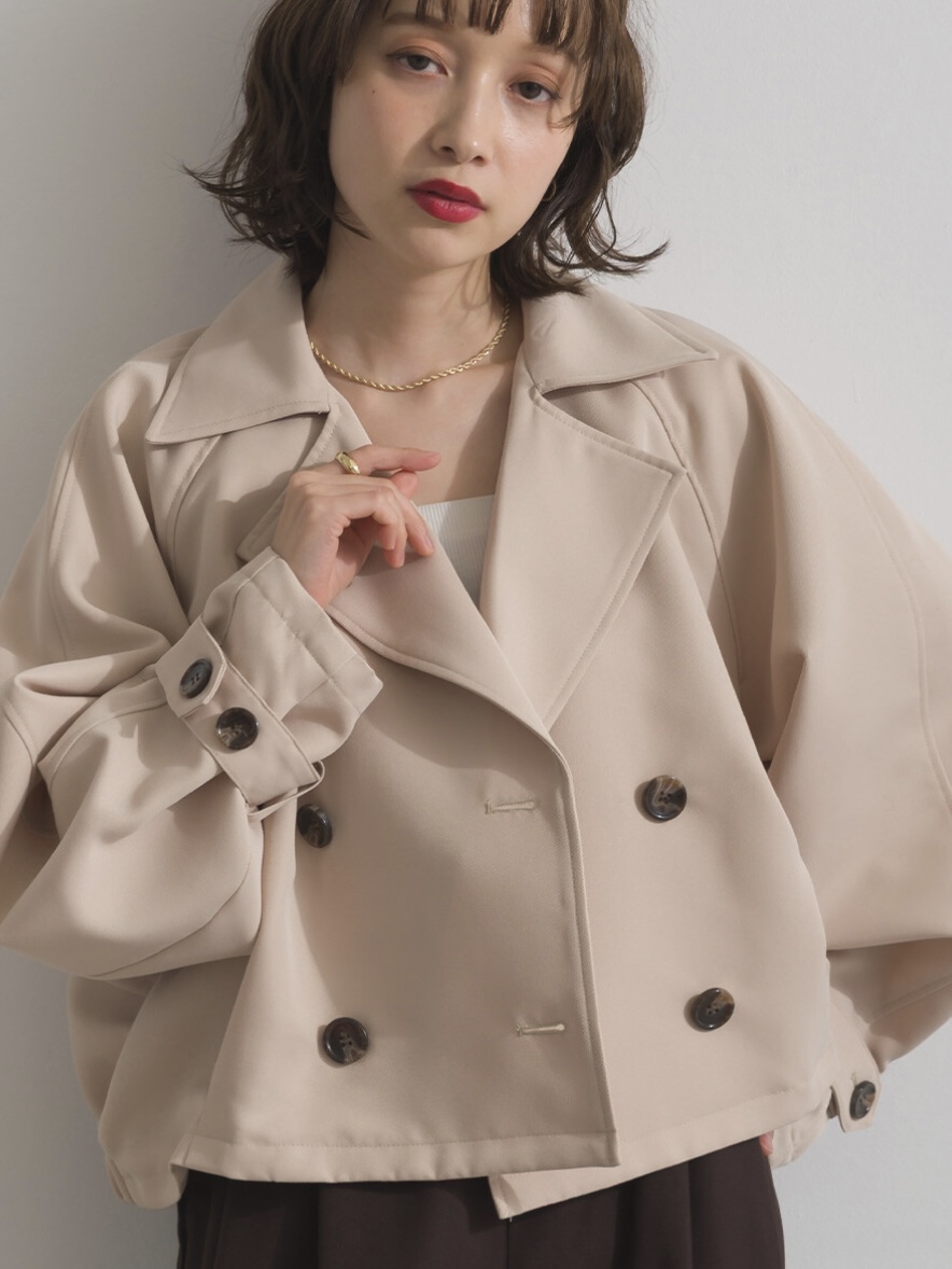 3色•基礎短款後波浪乾濕外套