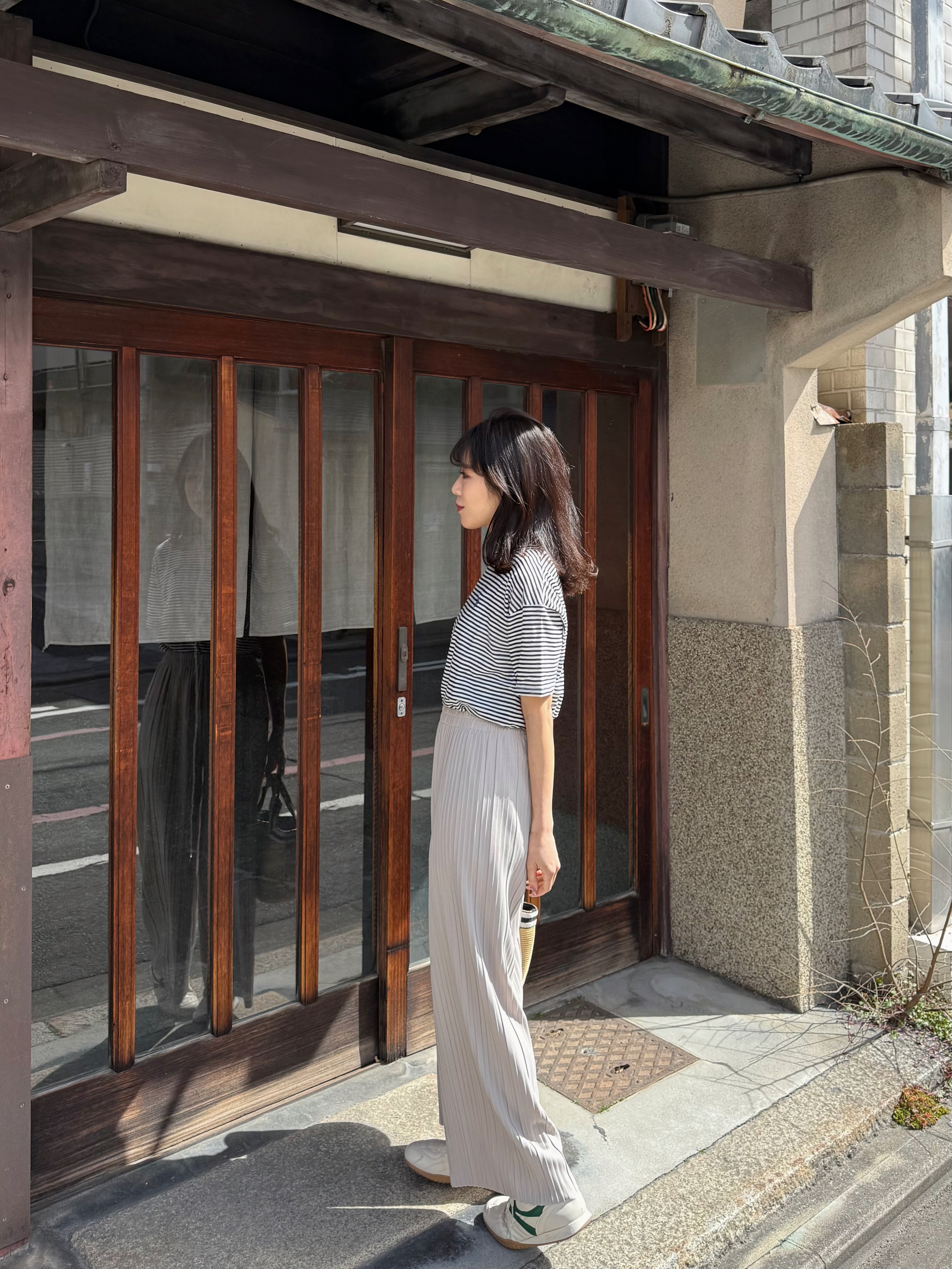 2色•可自行剪裁百摺長褲