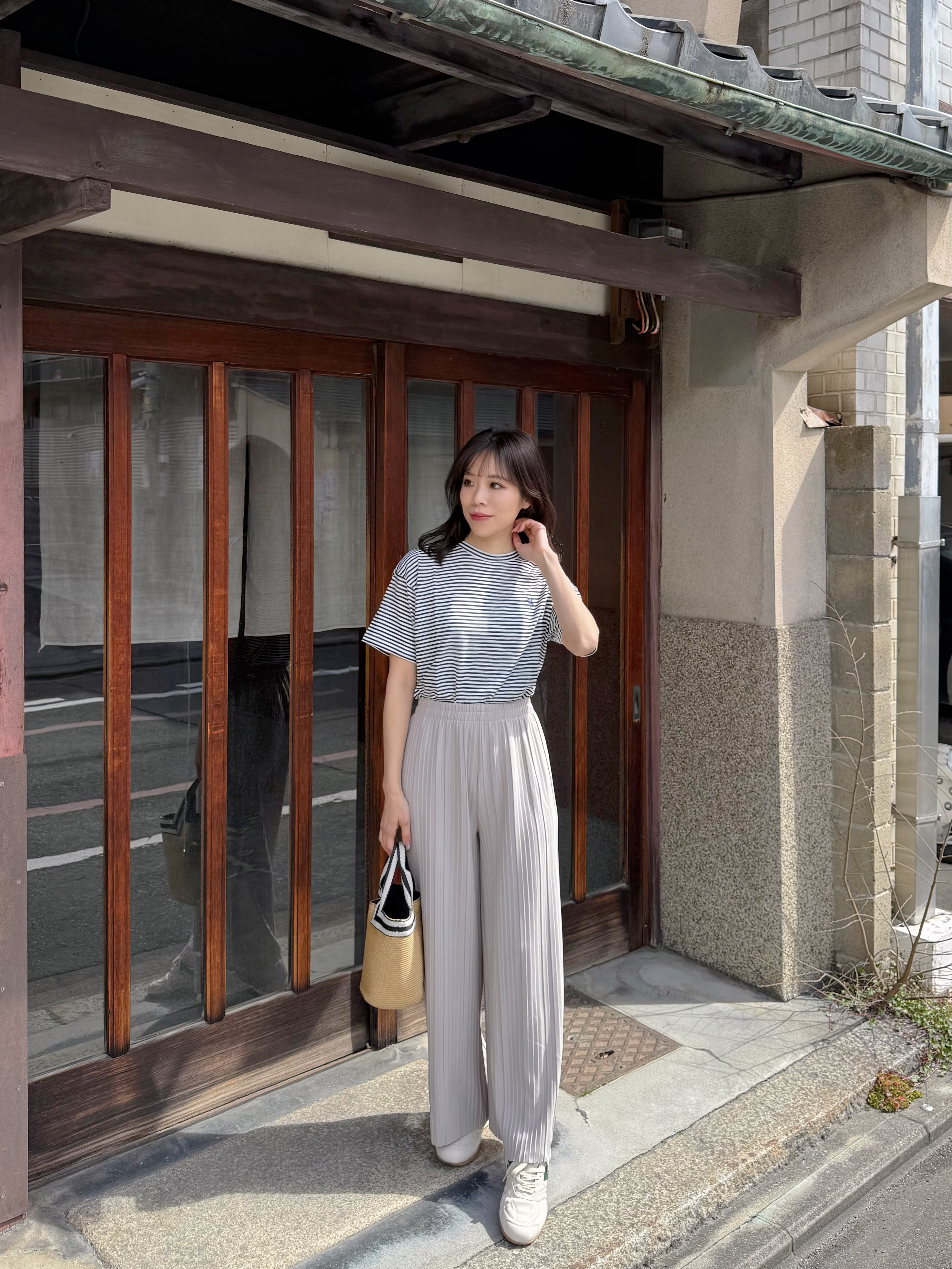 2色•可自行剪裁百摺長褲