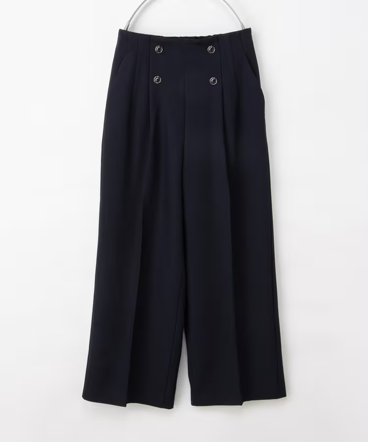 6色•S-3L碼•金鈕扣直筒闊腳褲