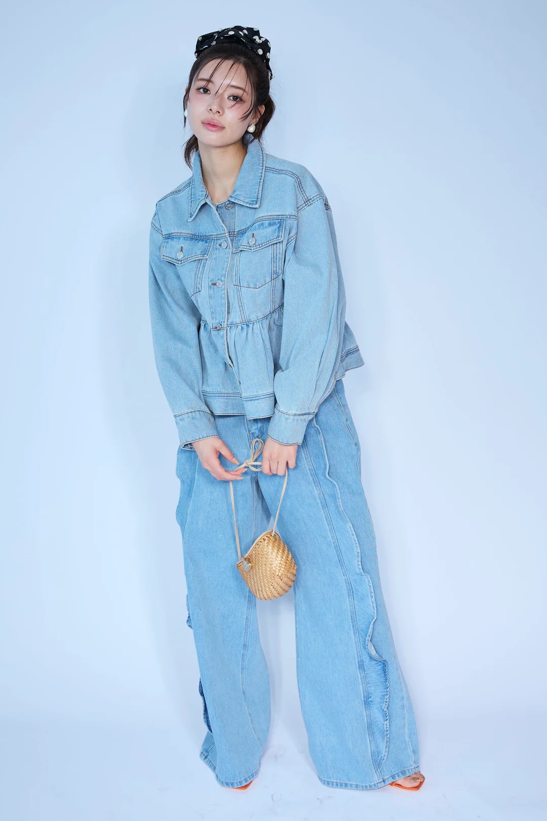 2色•傘尾牛仔外套