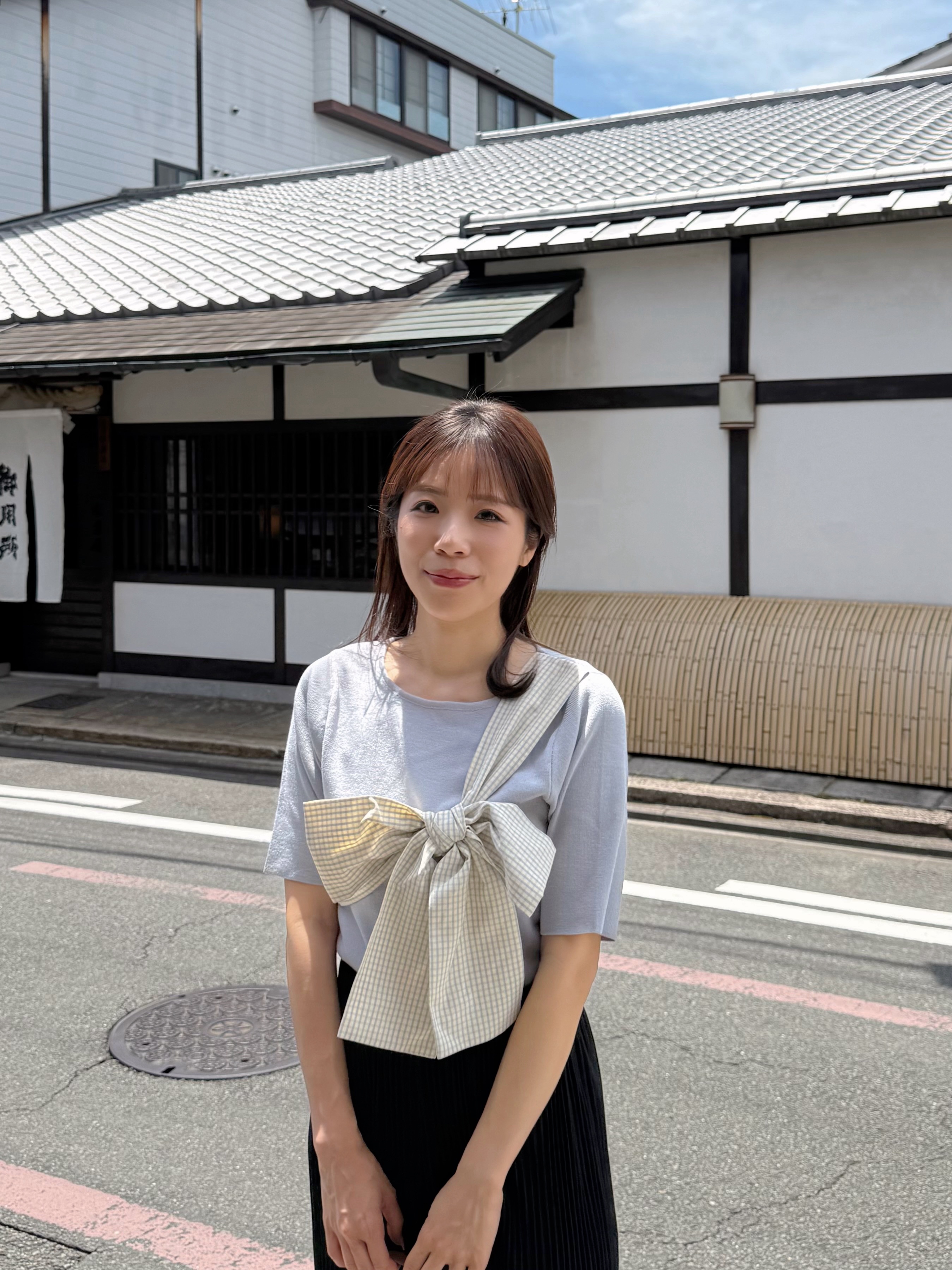 2色•涼感針織大蝴蝶結上衣