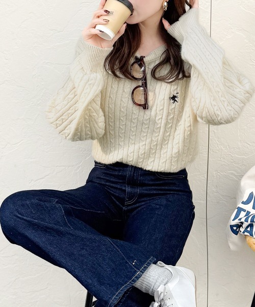 5色•刺繡logo羅紋針織冷上衣