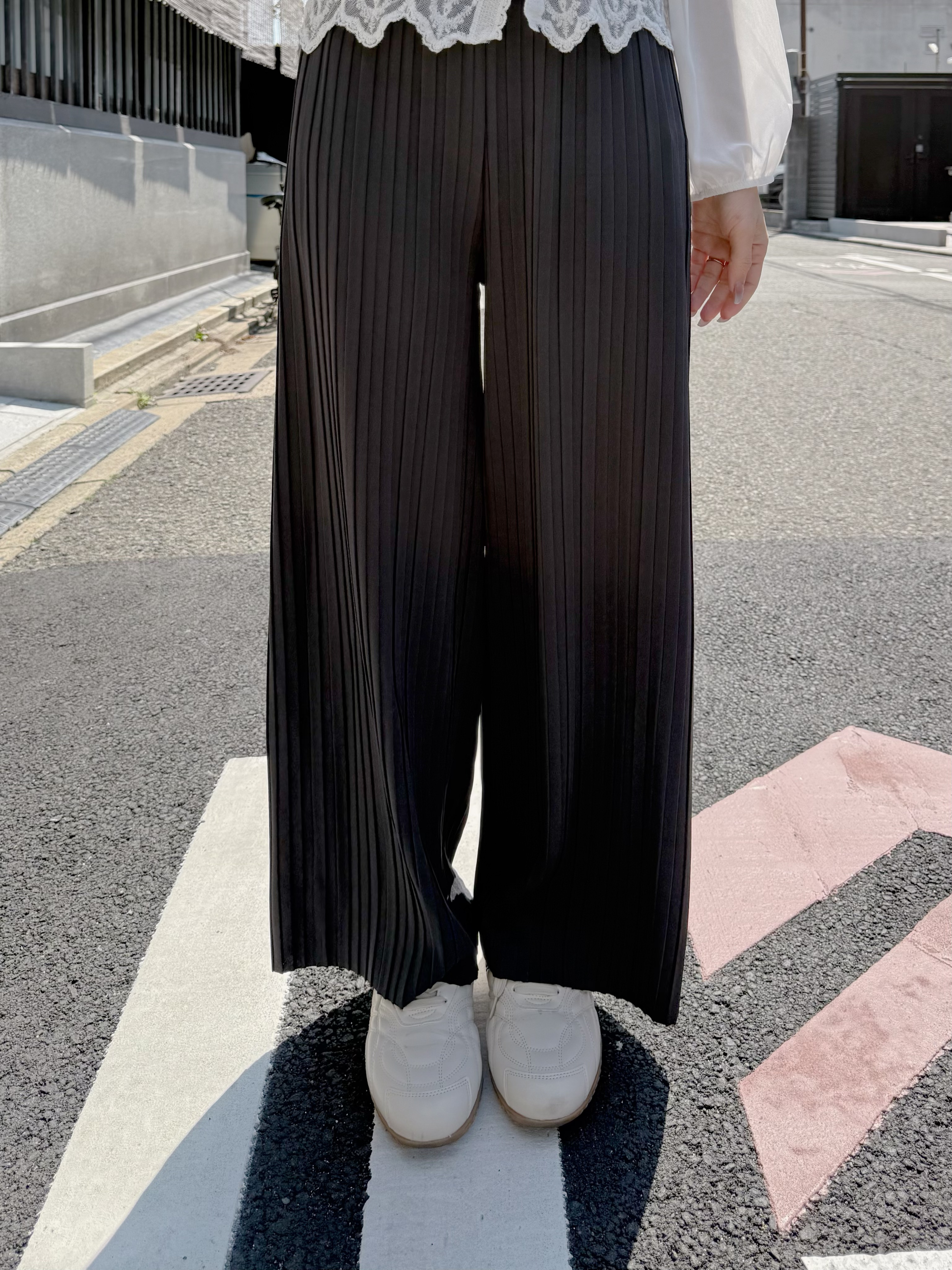 3色•可自行剪裁百摺長褲