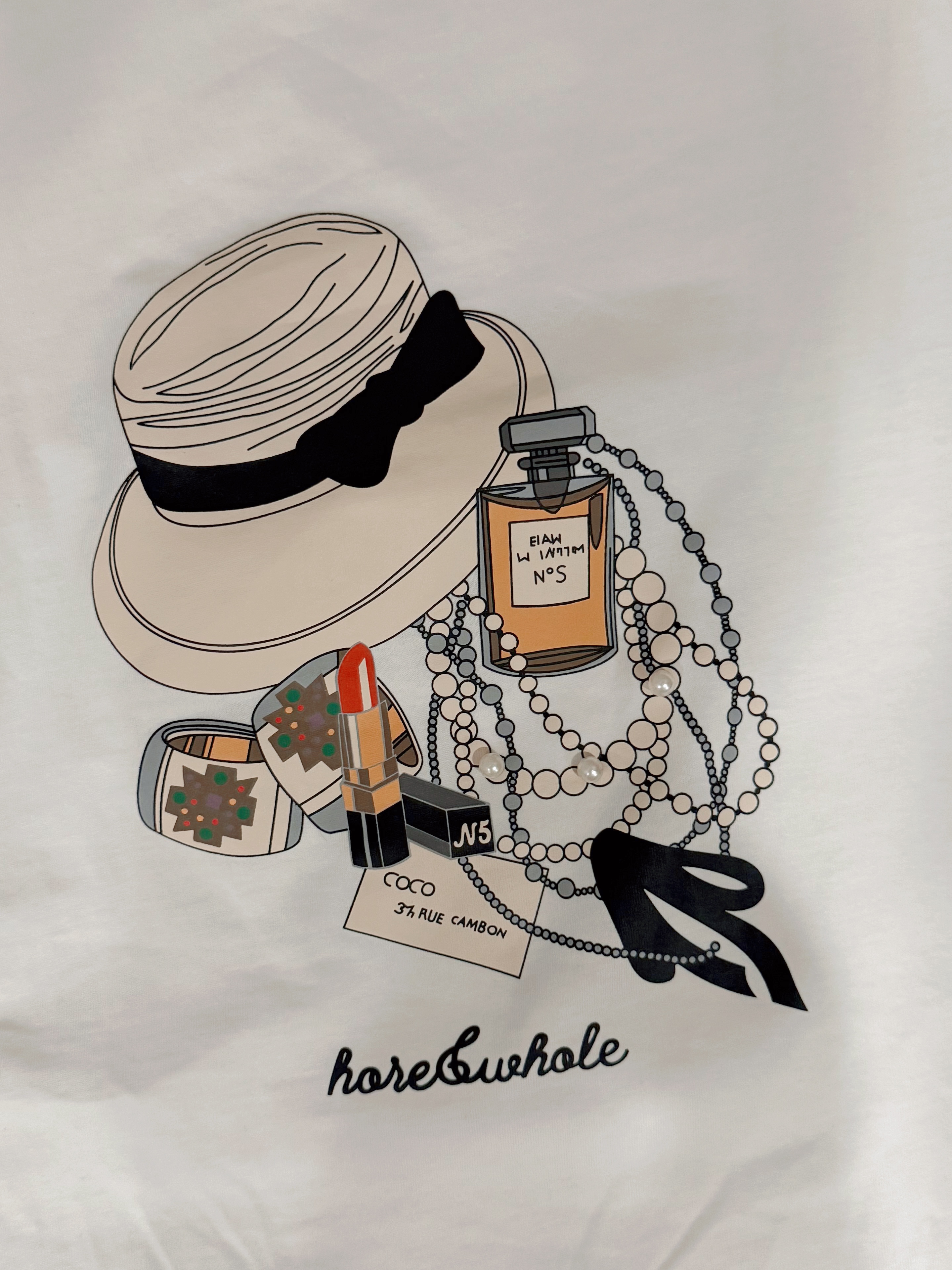 香水草編帽飄飄袖Tee