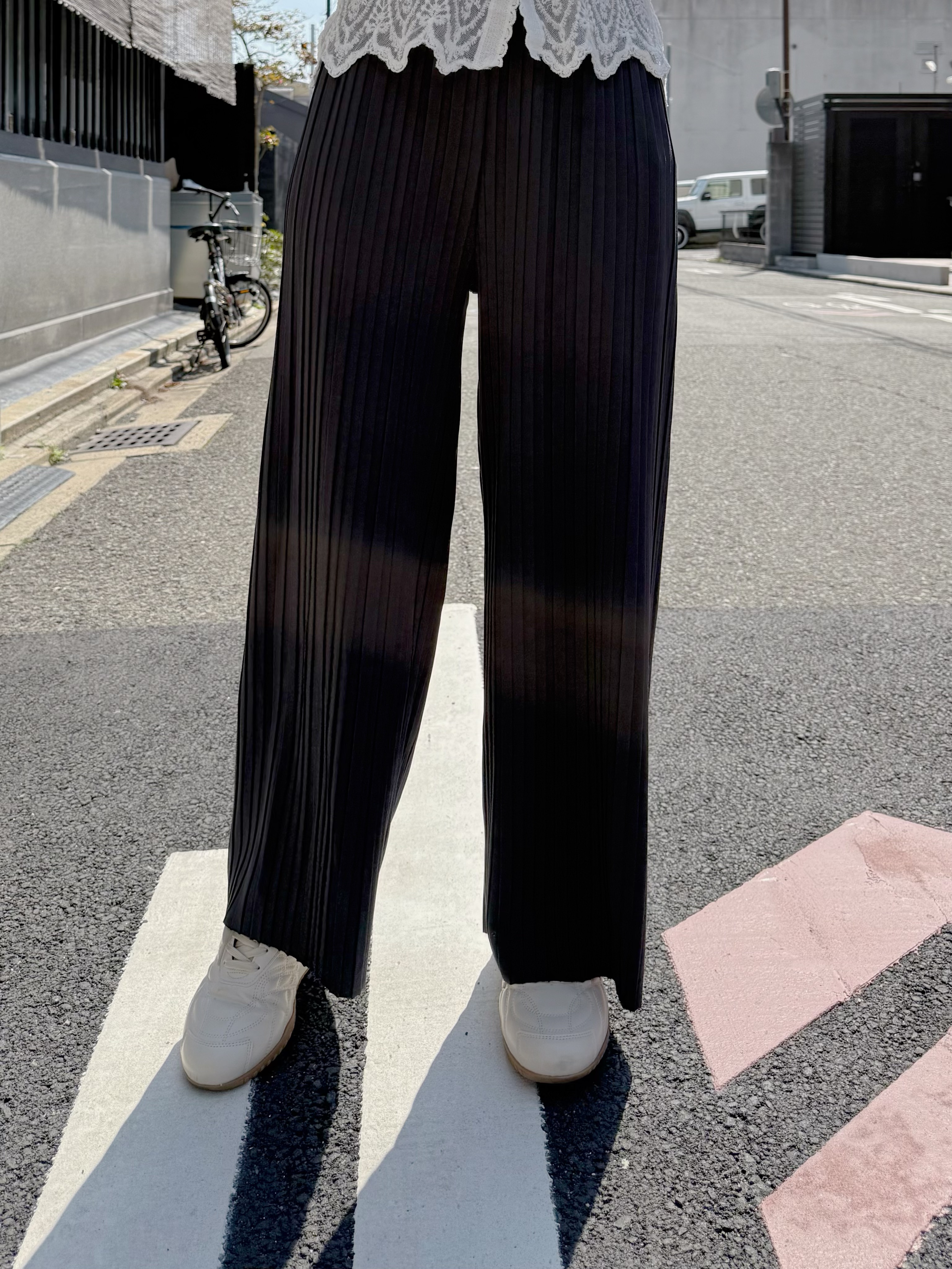 3色•可自行剪裁百摺長褲