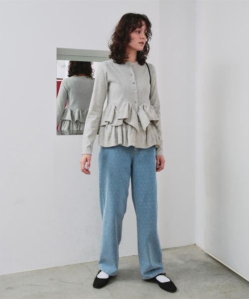 5色•波浪擺針織外套