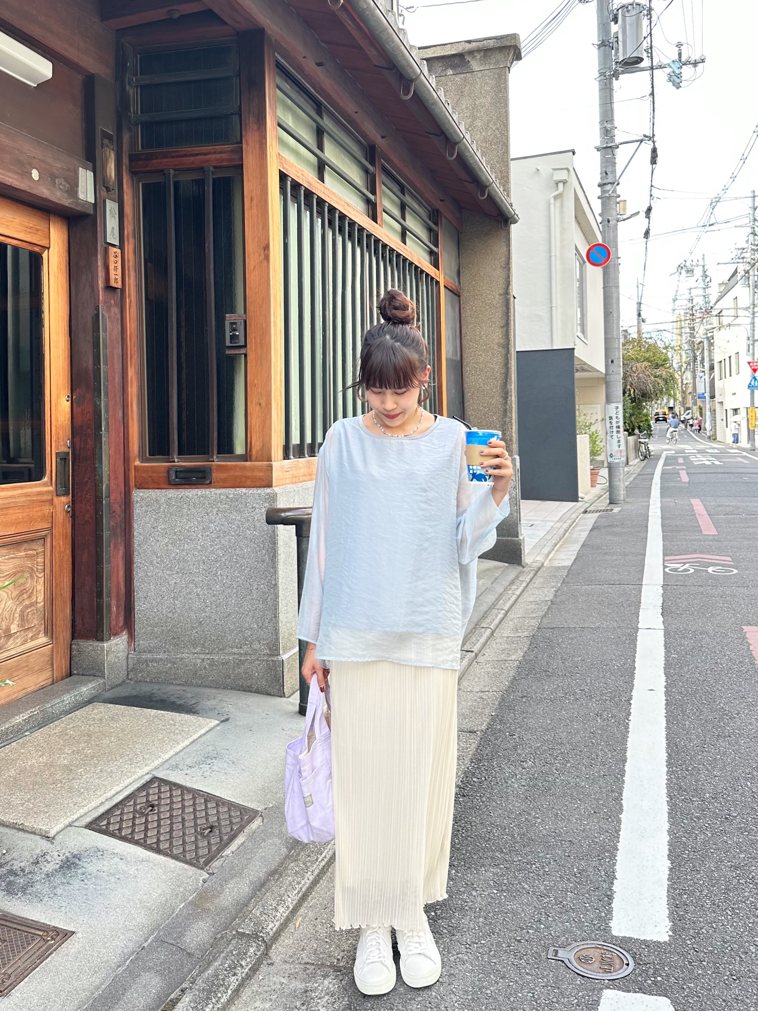 百摺薄雪紡淨色Pencil Skirt