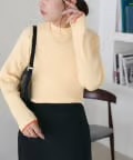 26色•M-L•軟糯羅紋撞色滾邊高領上衣