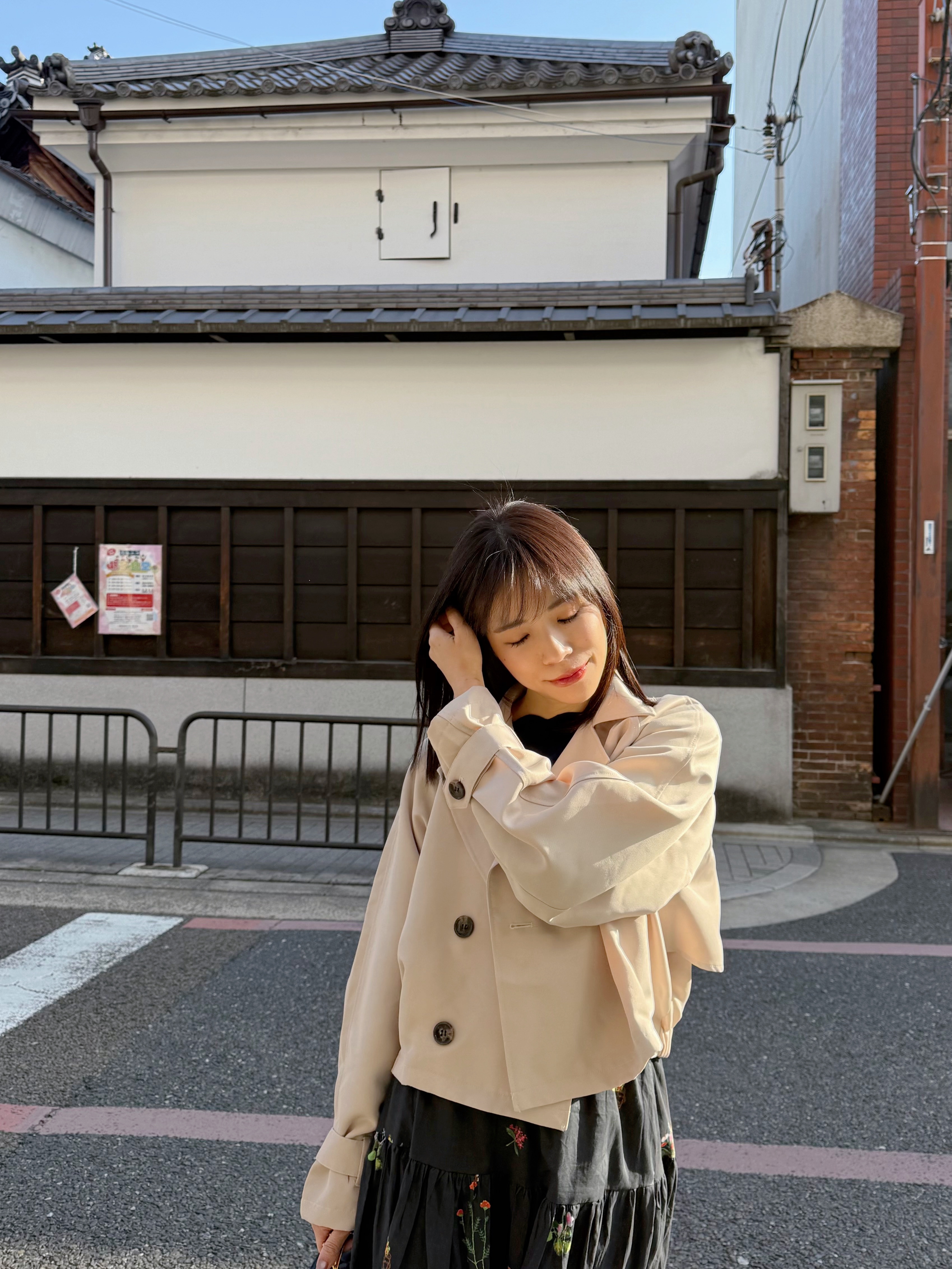 3色•基礎短款後波浪乾濕外套