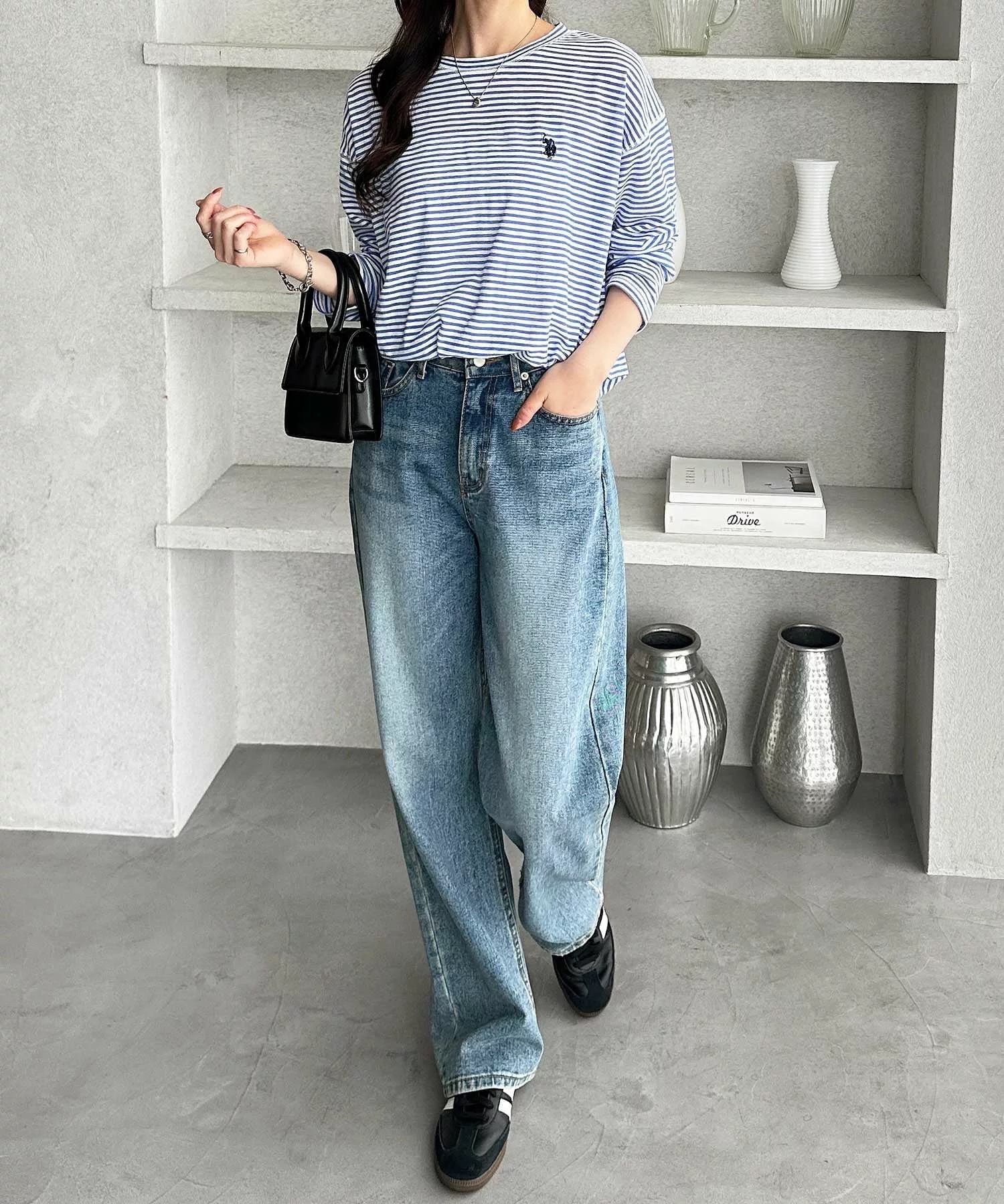 6色•Polo薄款刺繡Logo Tee