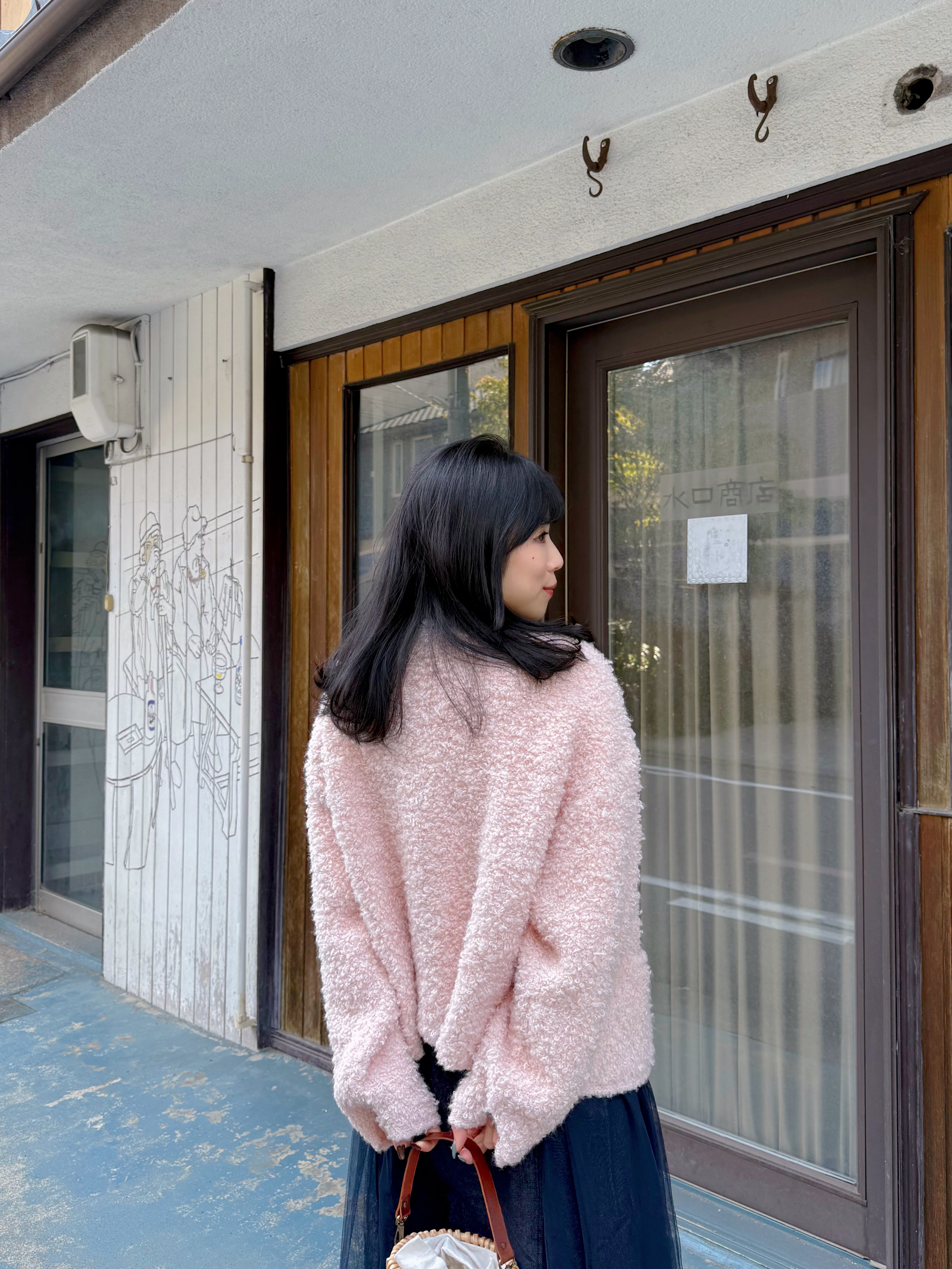 4色•小香款粒粒毛冷外套