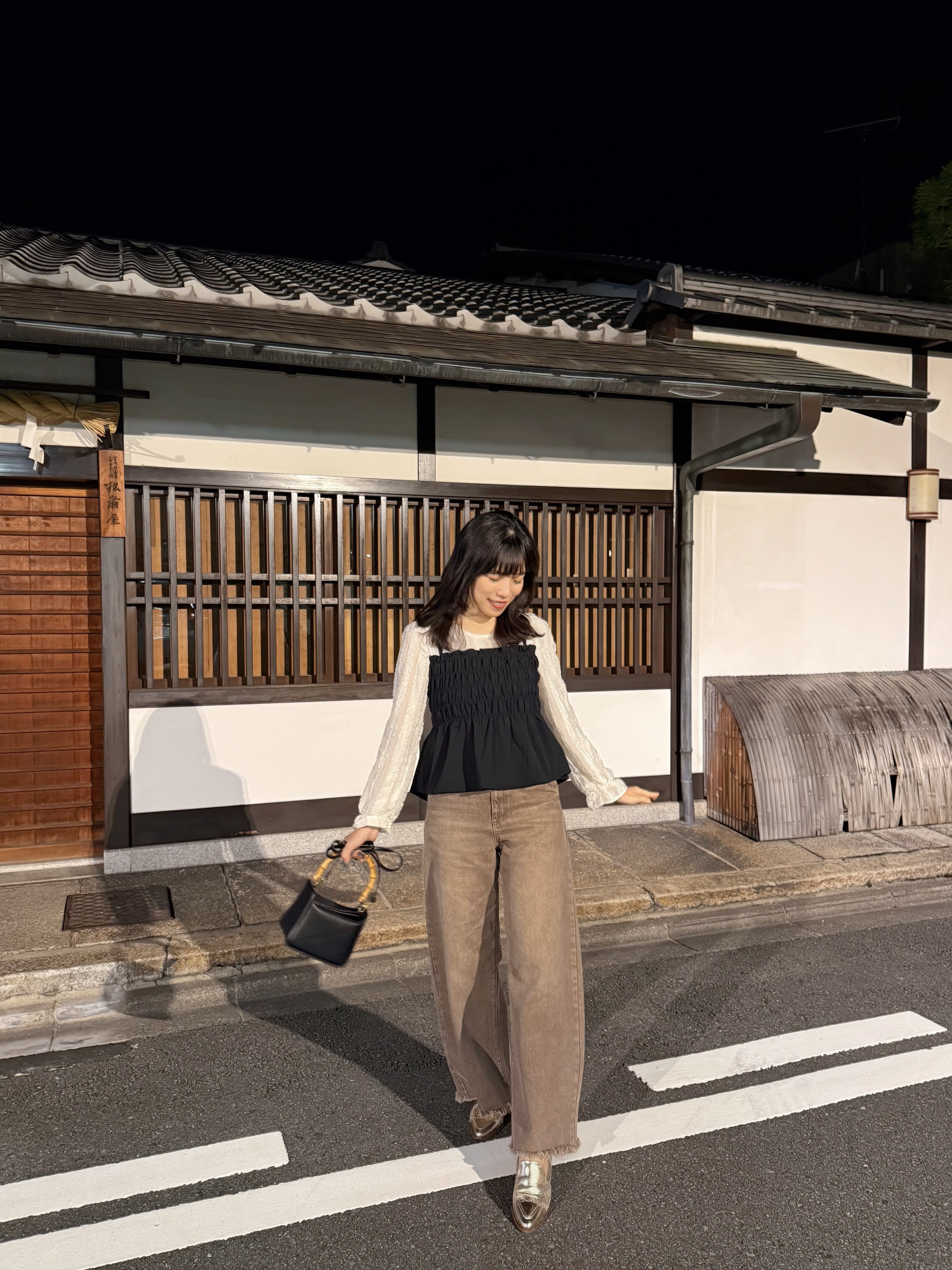 抹胸拼接雪紡上衣