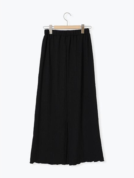 百褶雪紡直長半身裙