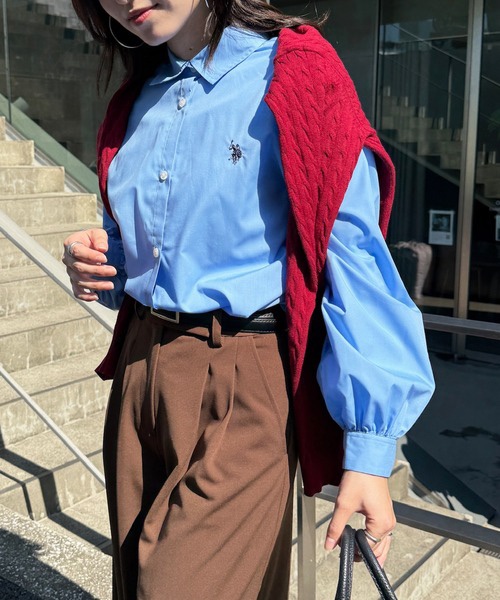 Polo刺繡logo長款恤衫