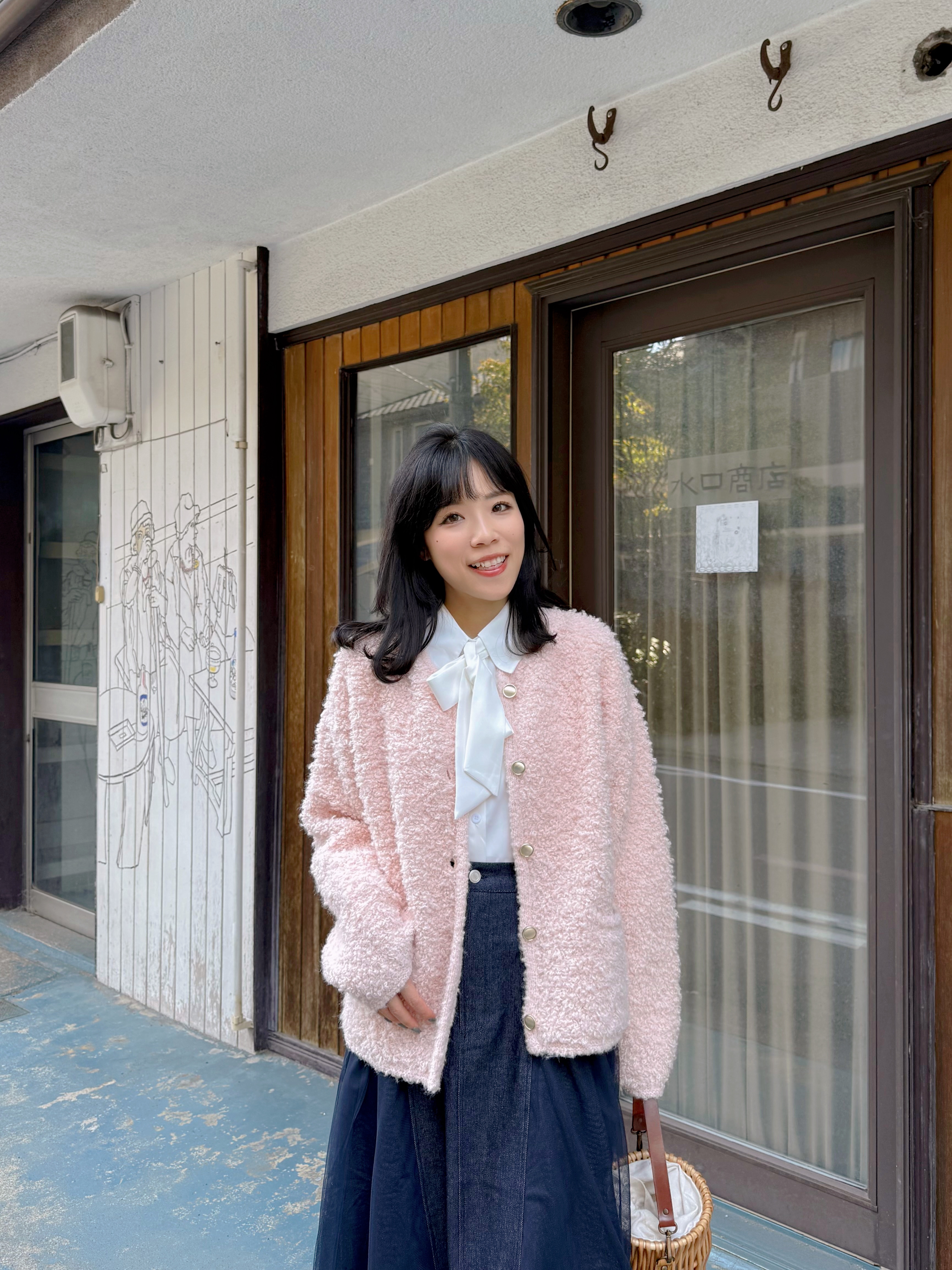 4色•小香款粒粒毛冷外套