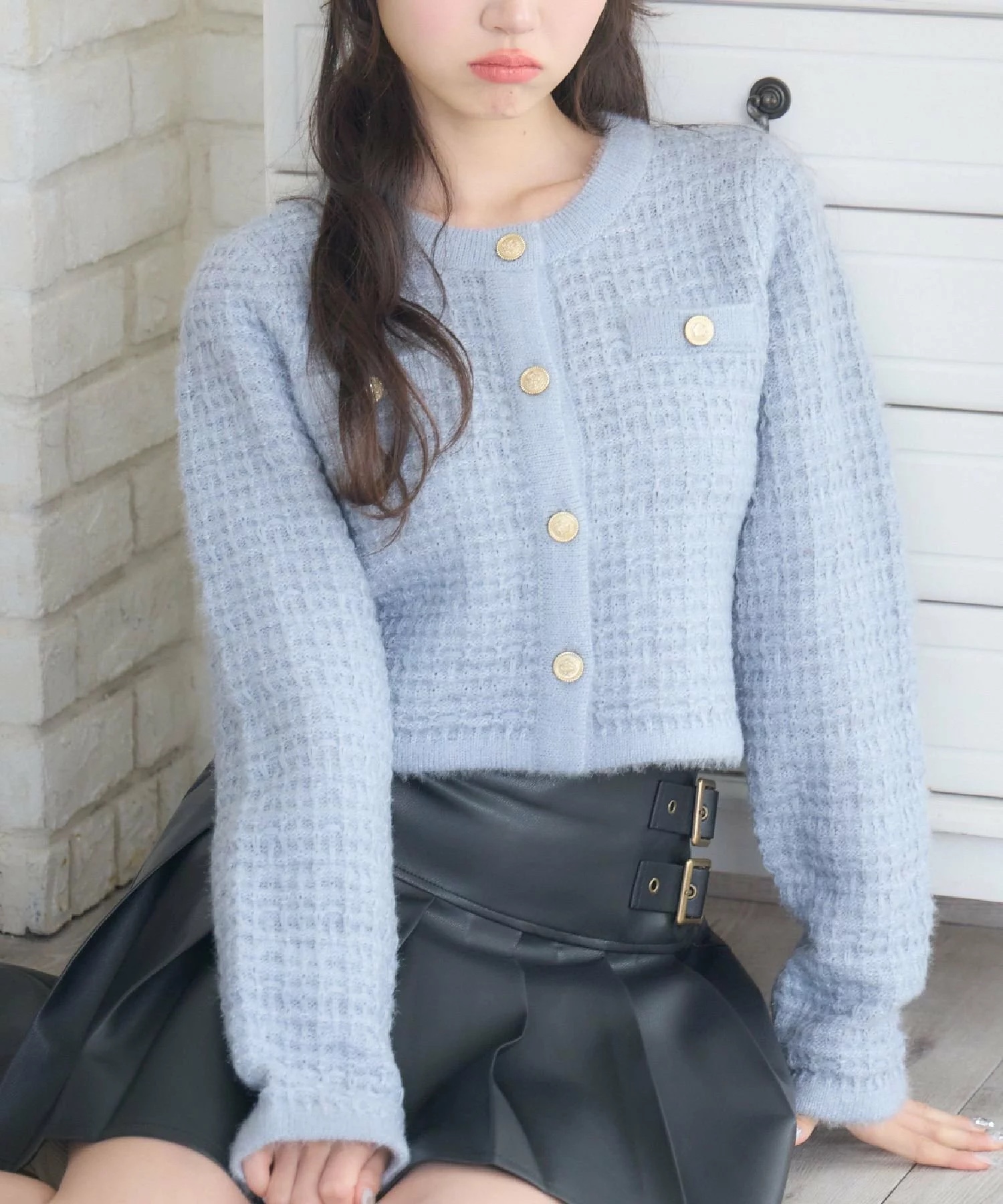 圓領Tweed風冷外套