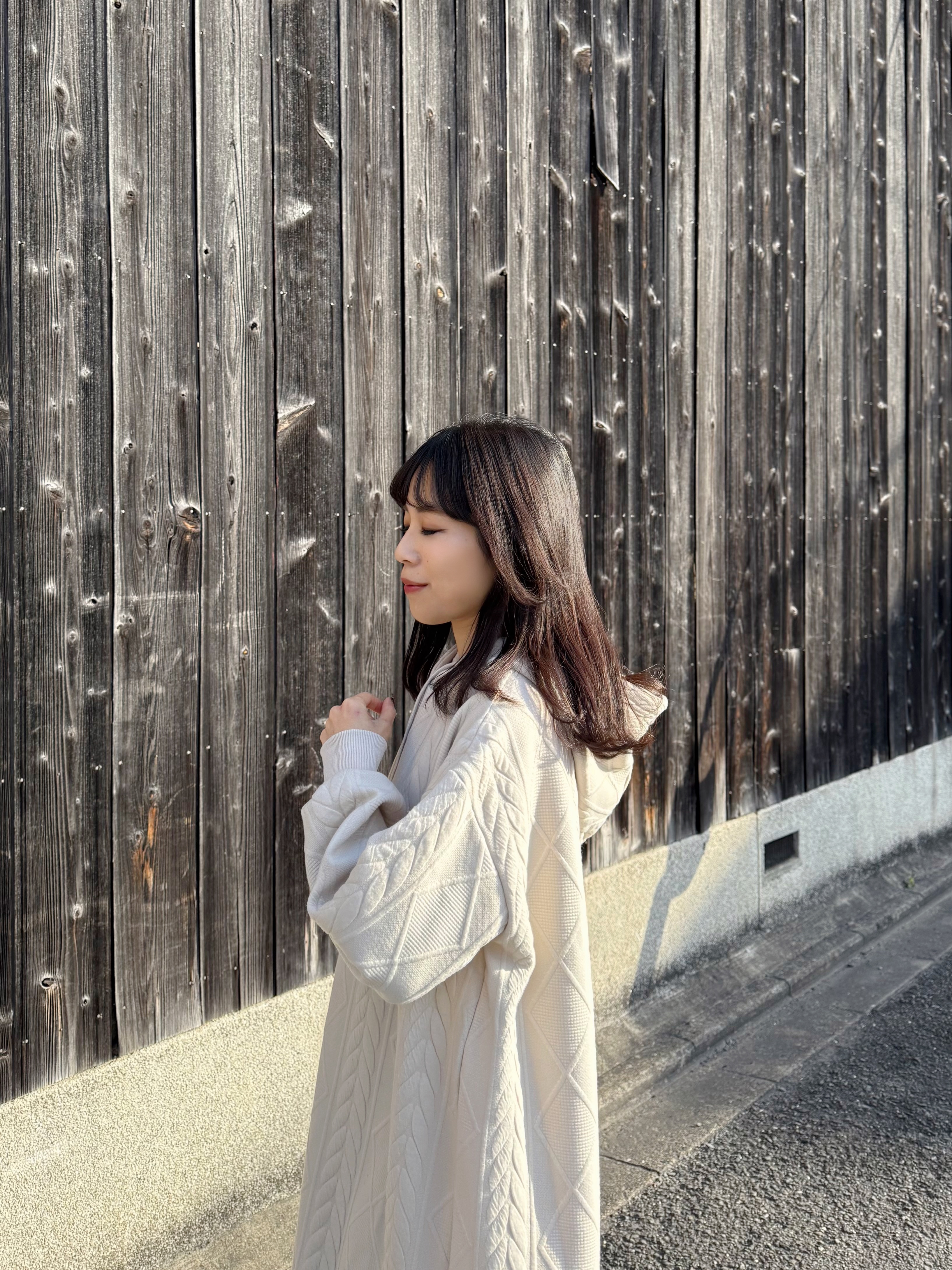 4色•連帽壓花衛衣連身裙