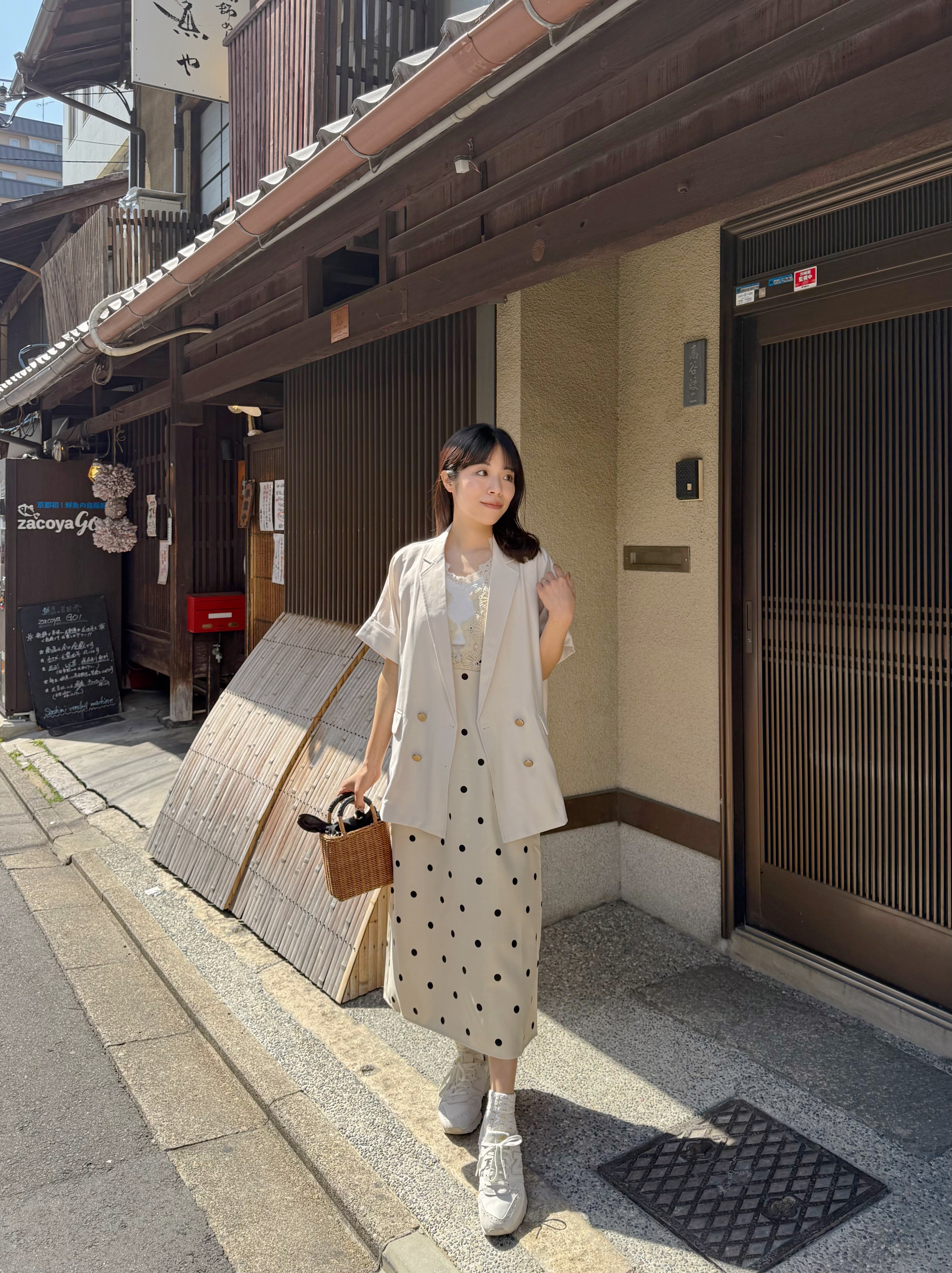 5分袖金扣西裝外套